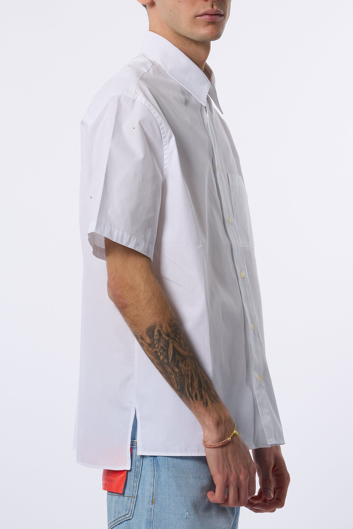 Laneus Camicia Over Bianco Uomo-4