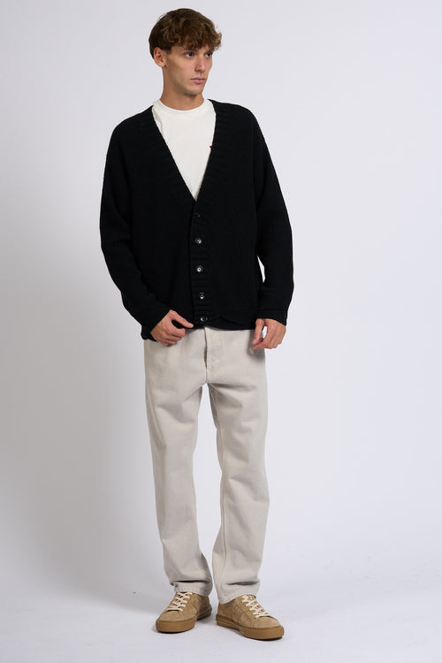 Laneus Cardigan Nero Uomo-2
