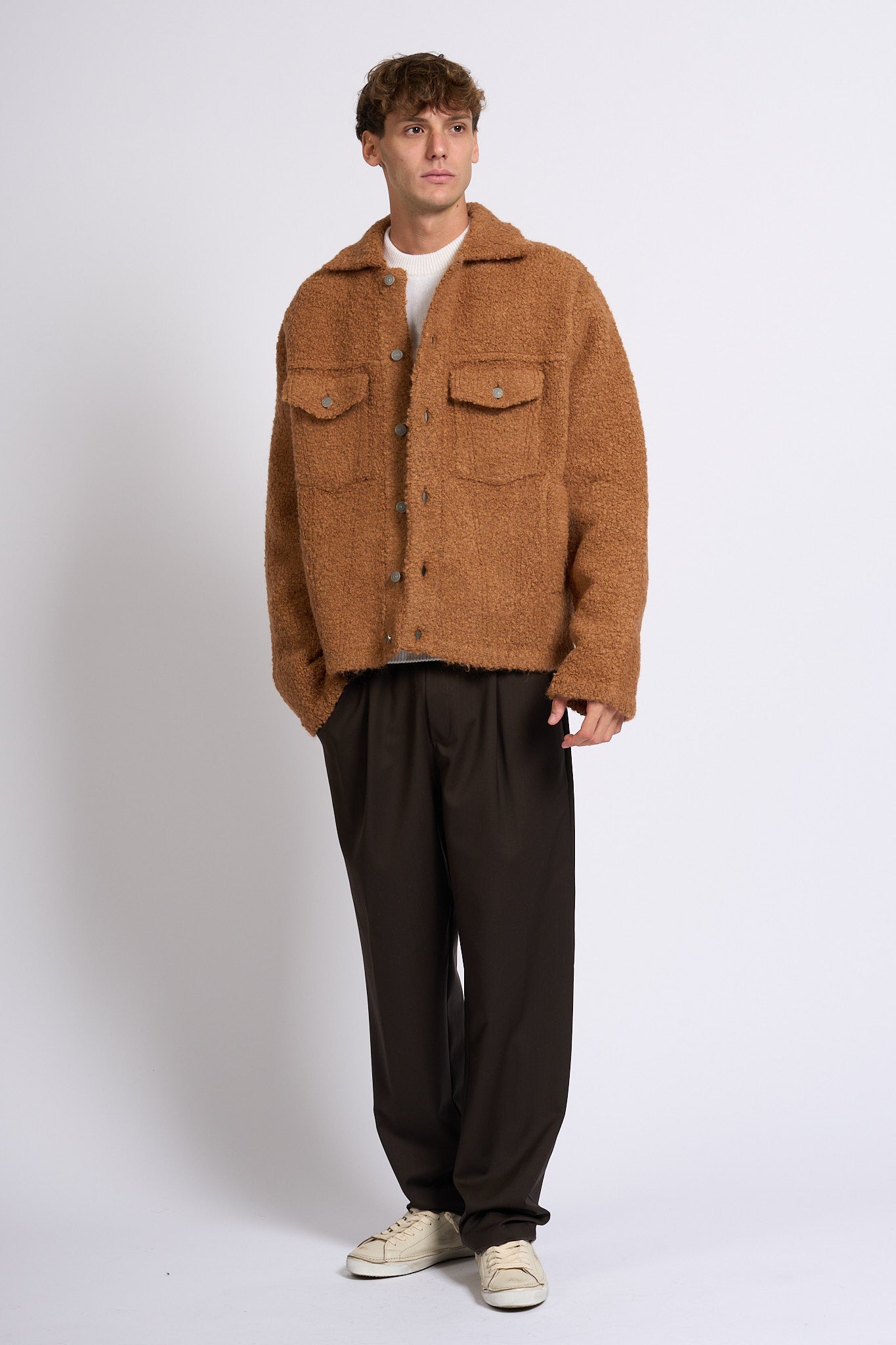 Laneus Giacca Maglia Bruciato Uomo-4