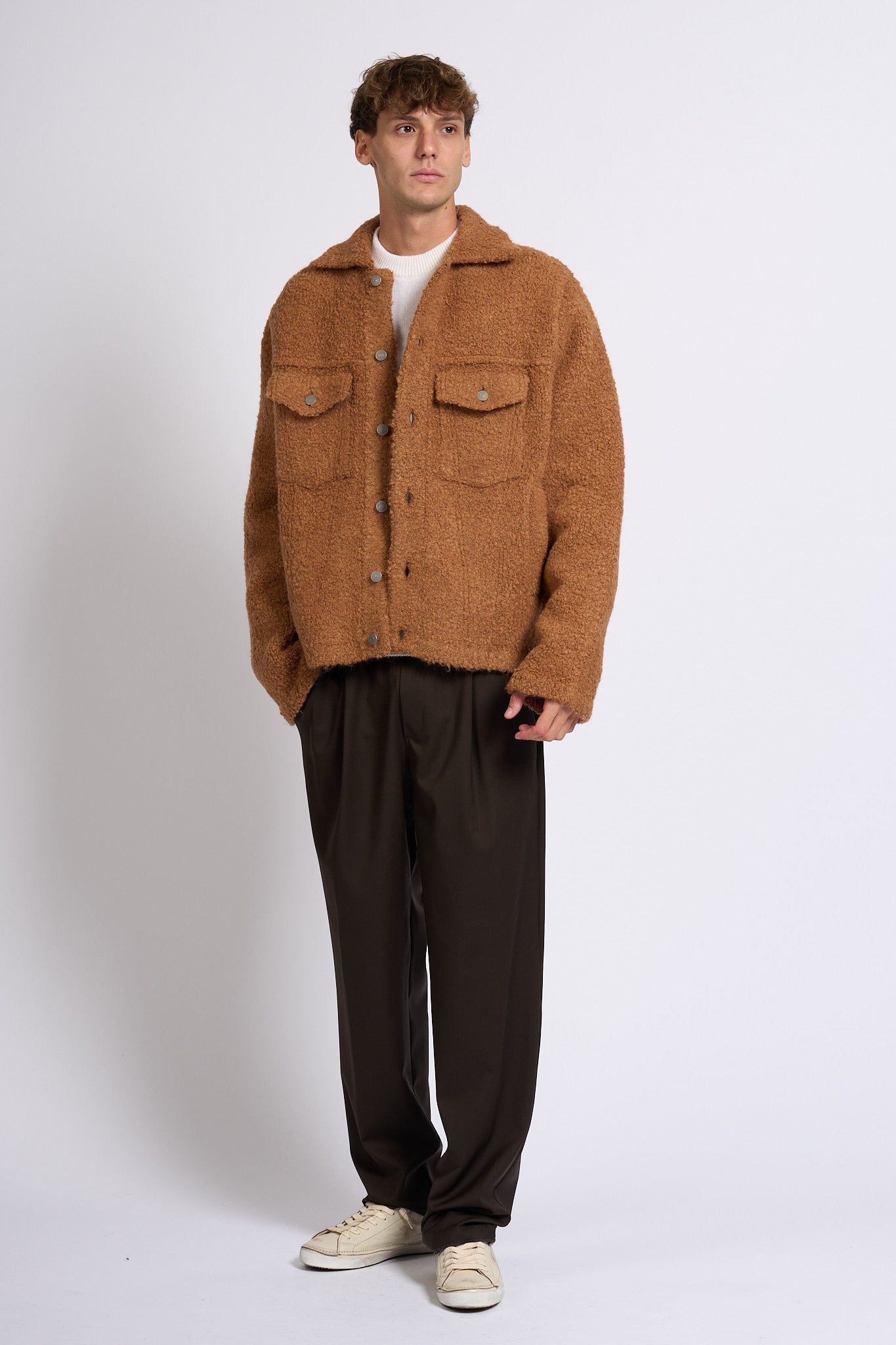Laneus Giacca Maglia Bruciato Uomo-8