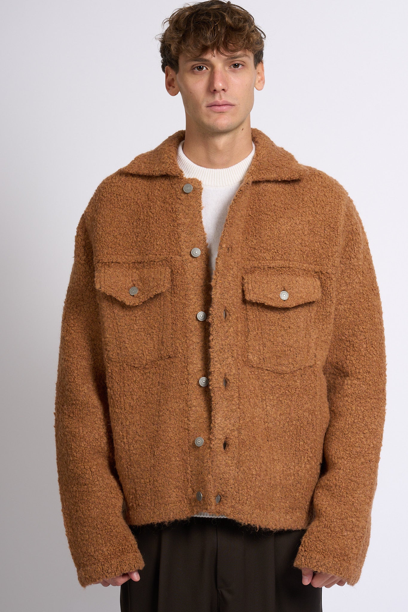 Laneus Giacca Maglia Bruciato Uomo-5