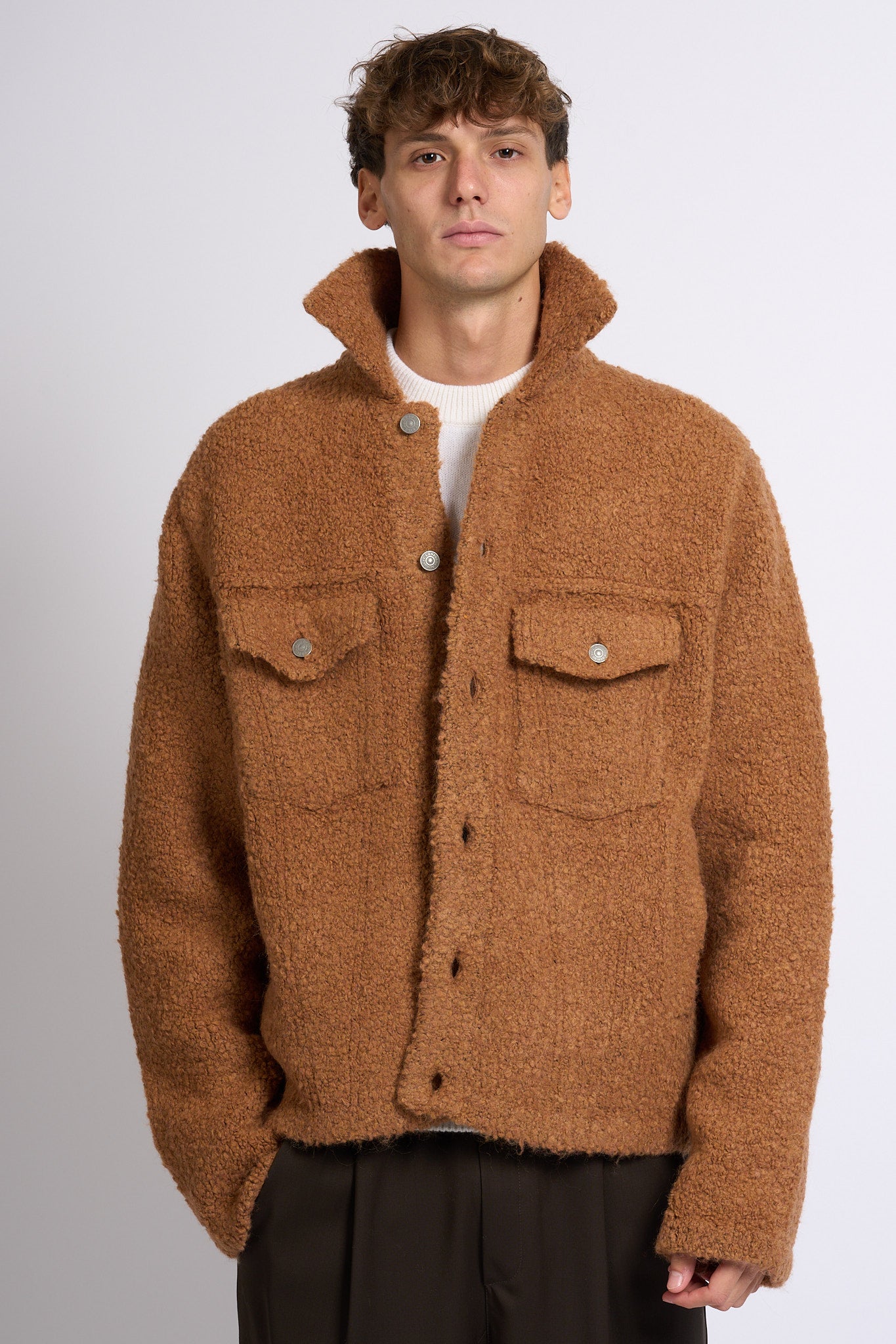 Laneus Giacca Maglia Bruciato Uomo-6