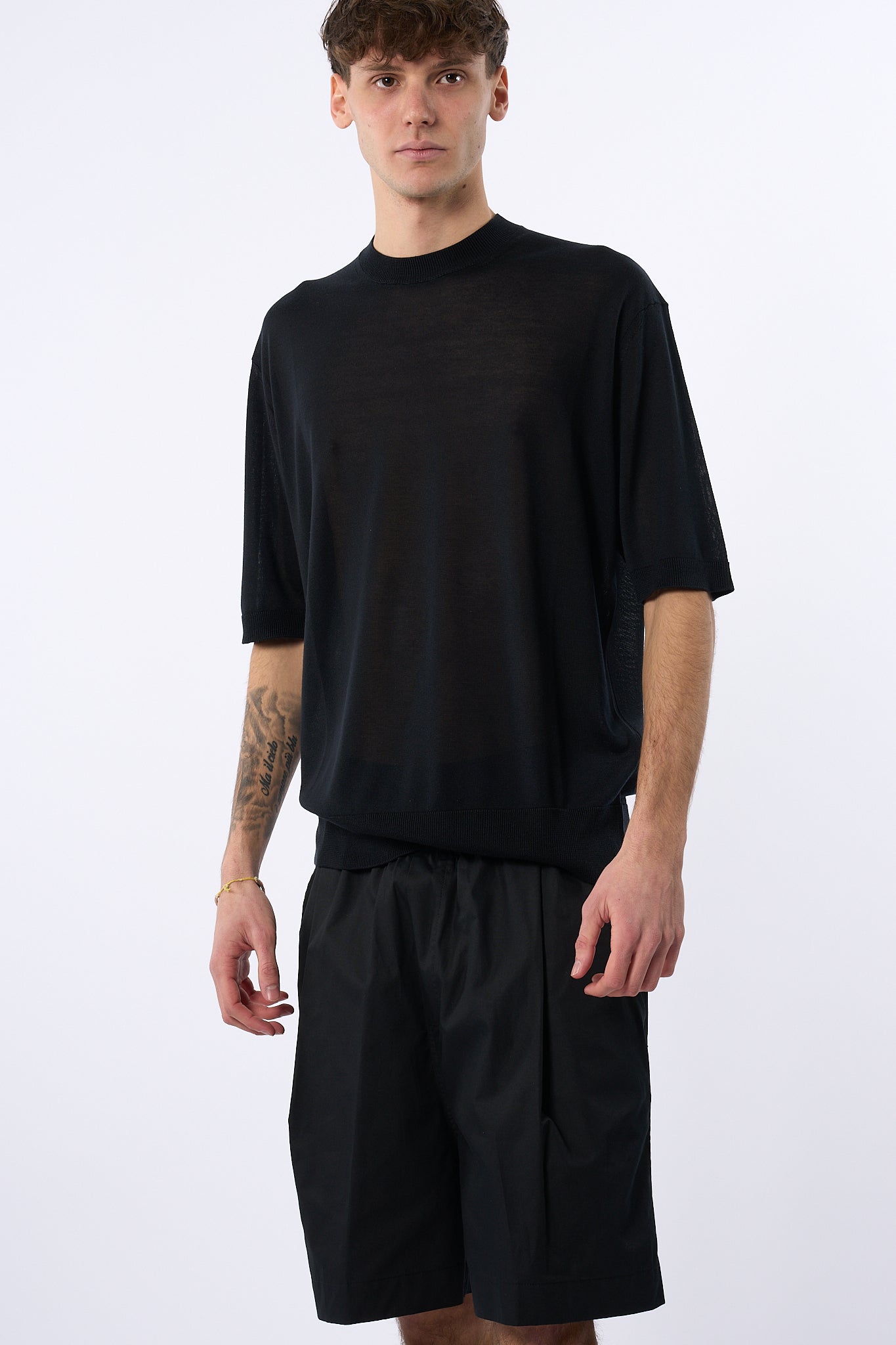 Laneus Maglia Manica Corta Nero Uomo-3