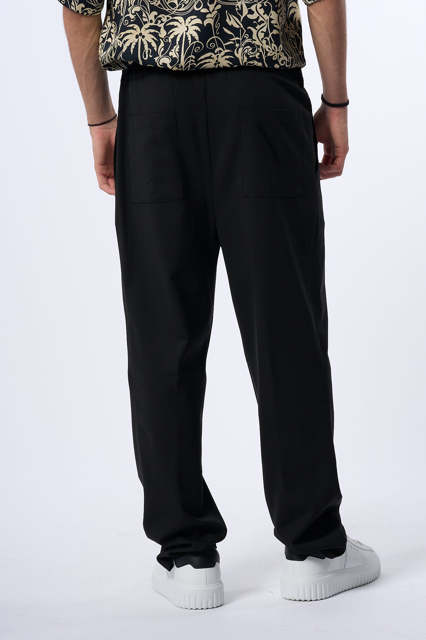 Laneus Pantalone con Pence Nero Uomo-7