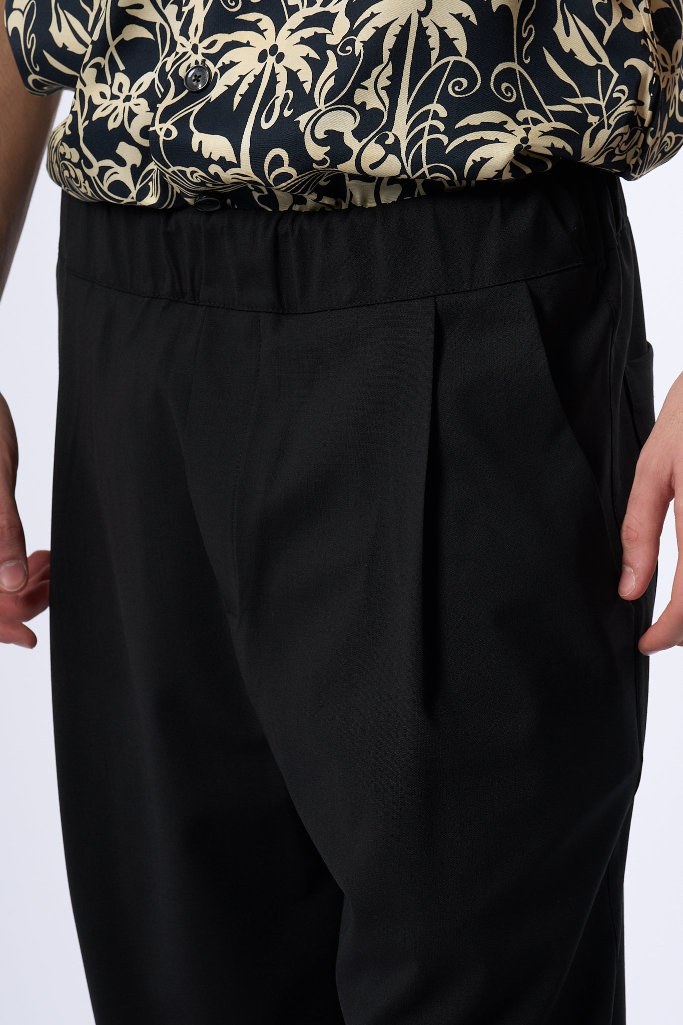 Laneus Pantalone con Pence Nero Uomo-6