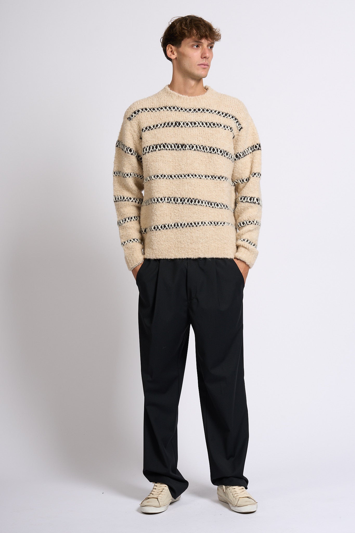 Laneus Pantalone Nero Uomo-8