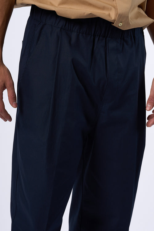 Laneus Pantalone Gamba Larga Blu Uomo-2