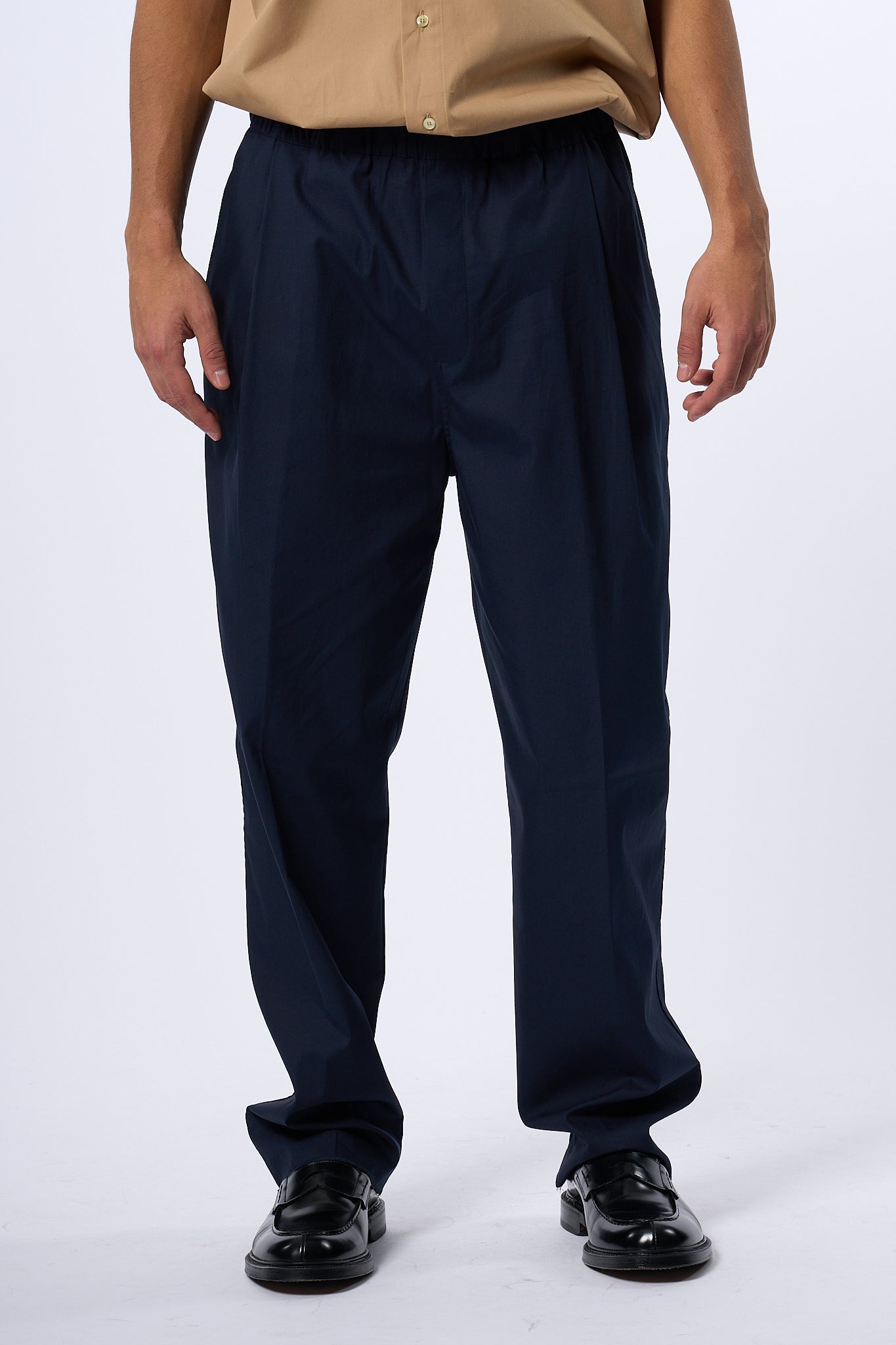 Laneus Pantalone Gamba Larga Blu Uomo-4