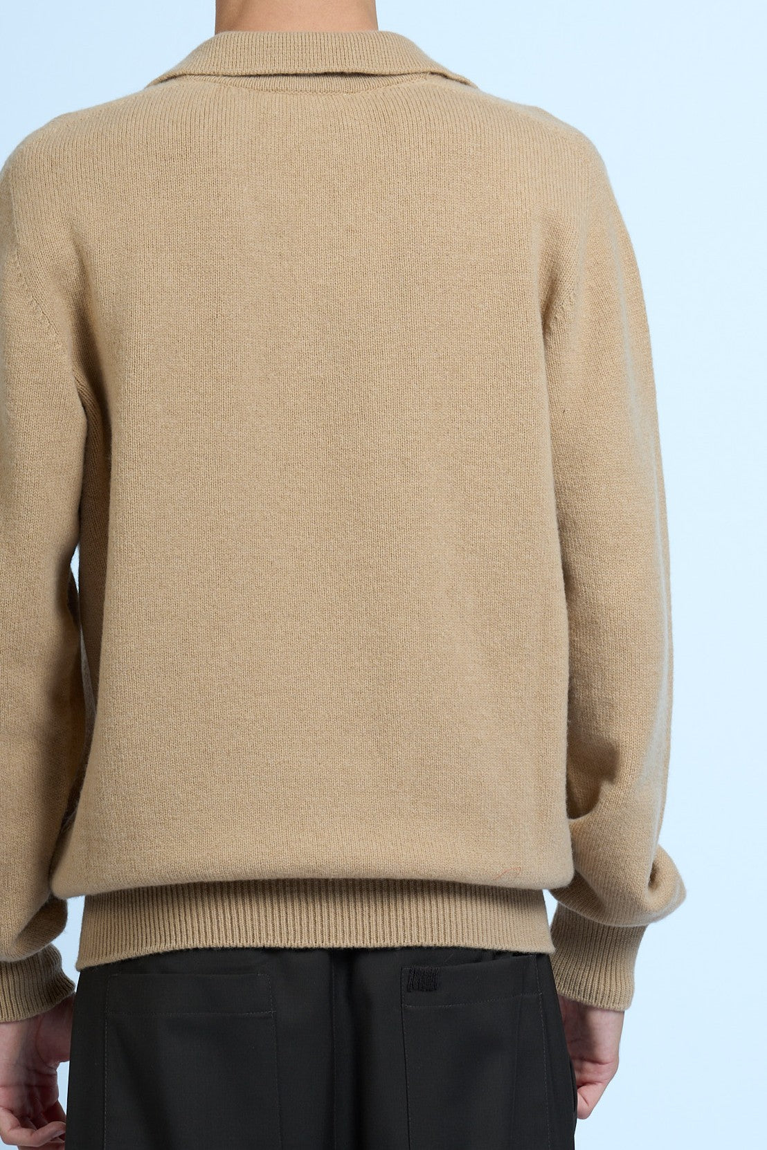 Laneus Polo misto Cashmere Cammello Uomo-5