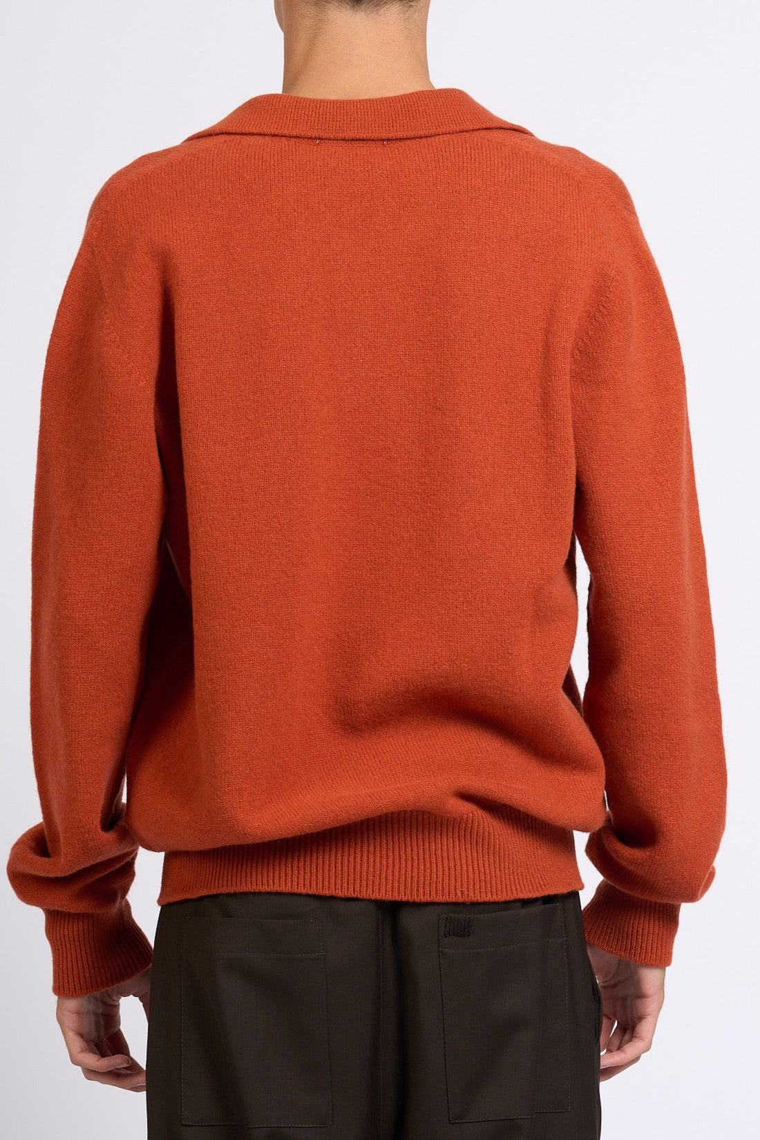 Laneus Polo misto Cashmere Mattone Uomo-7