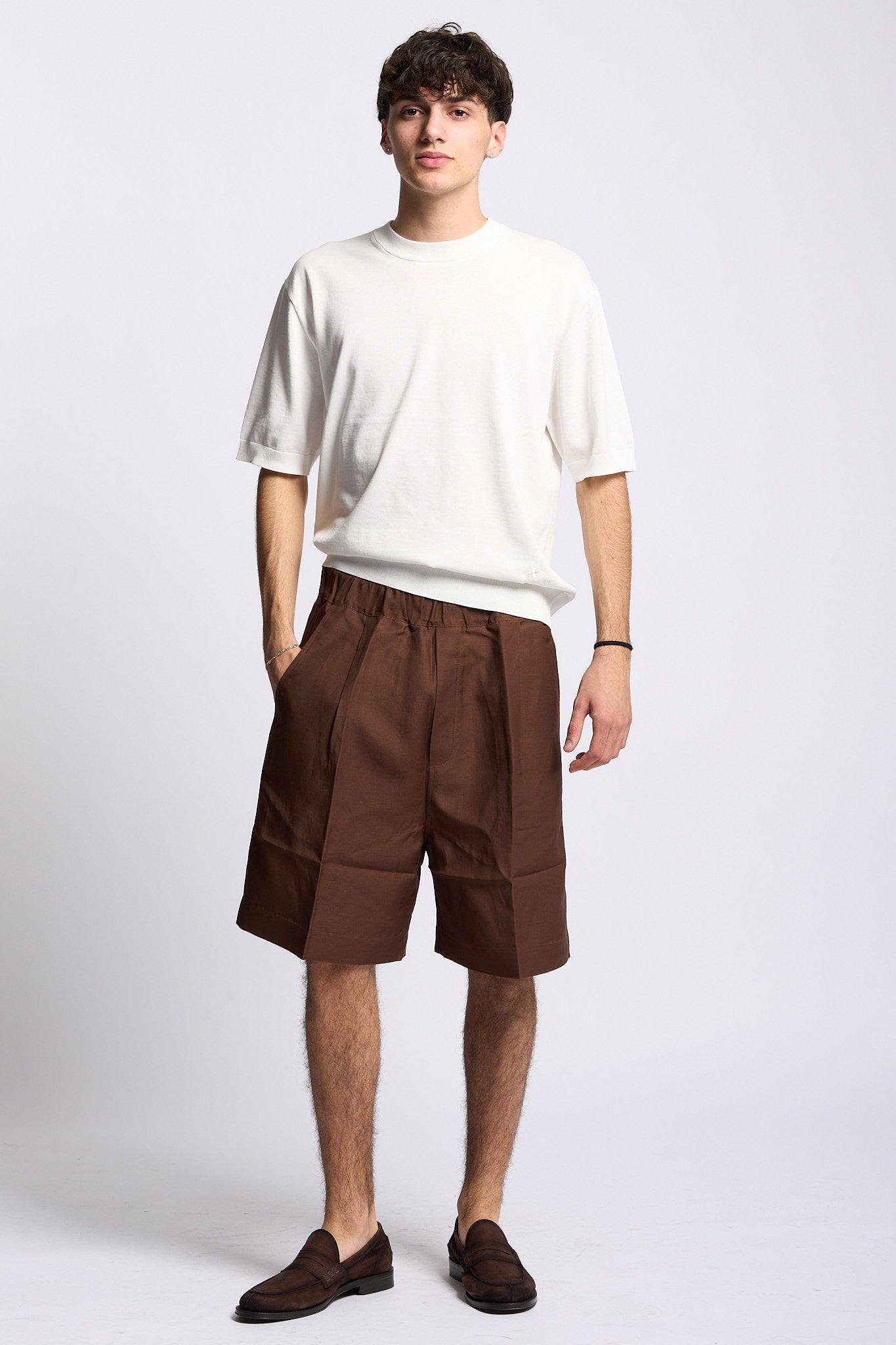 Laneus Short Ampio Cioccolato Uomo-2