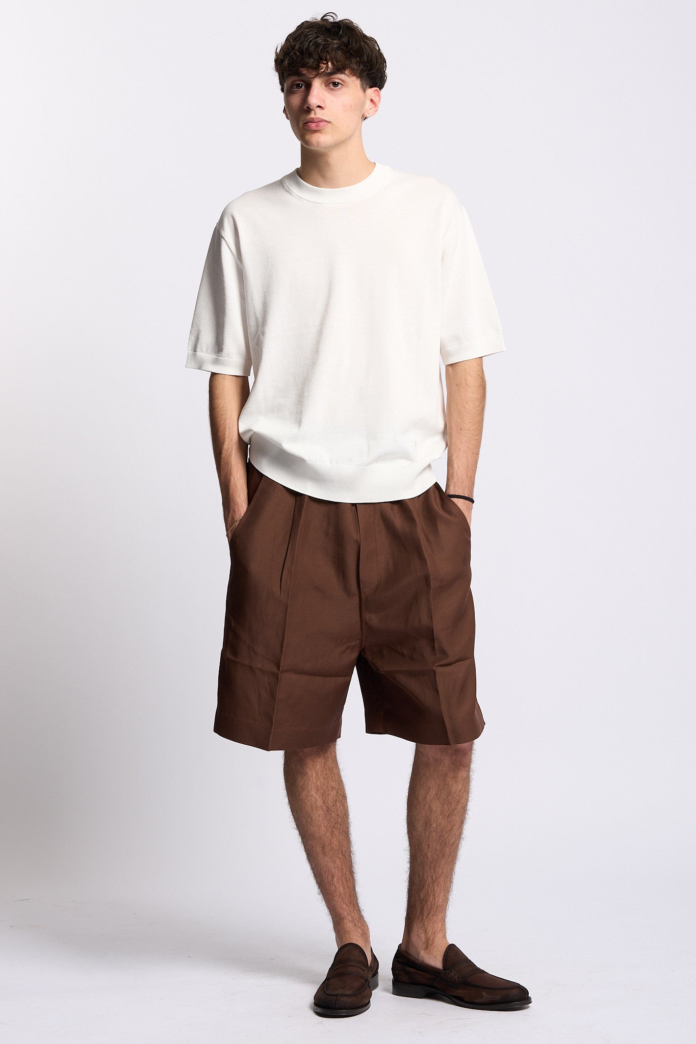 Laneus Short Ampio Cioccolato Uomo-5