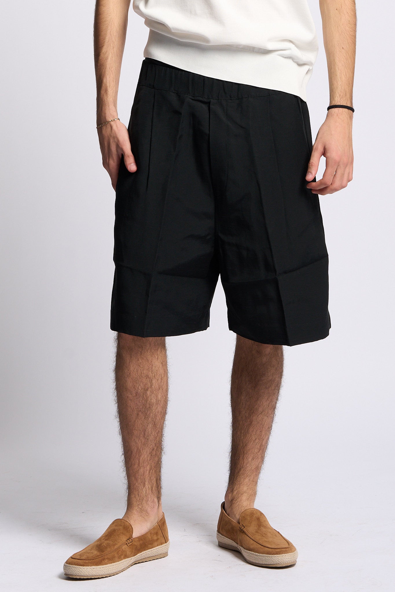 Laneus Short Ampio Nero Uomo-4
