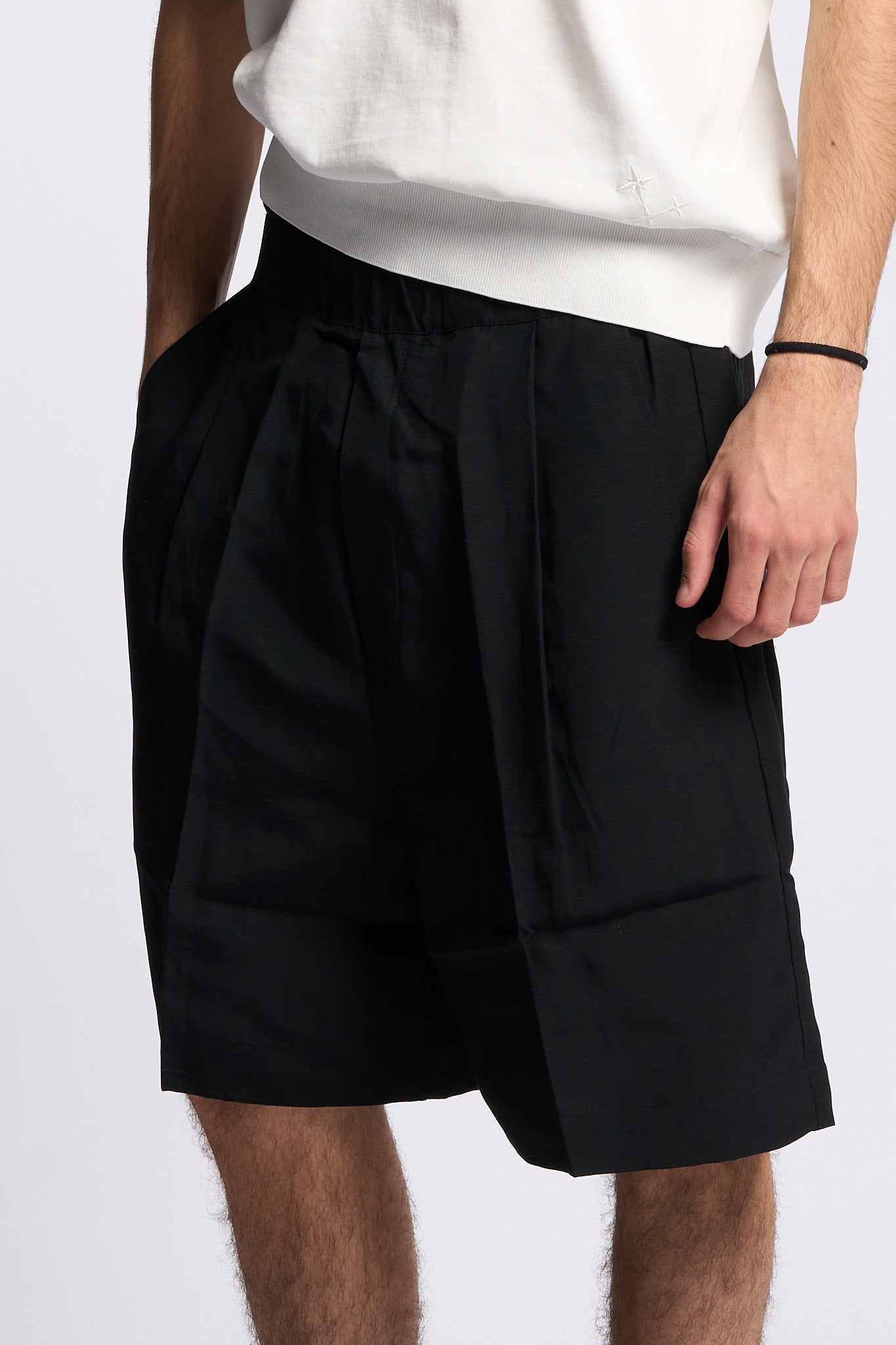 Laneus Short Ampio Nero Uomo-1