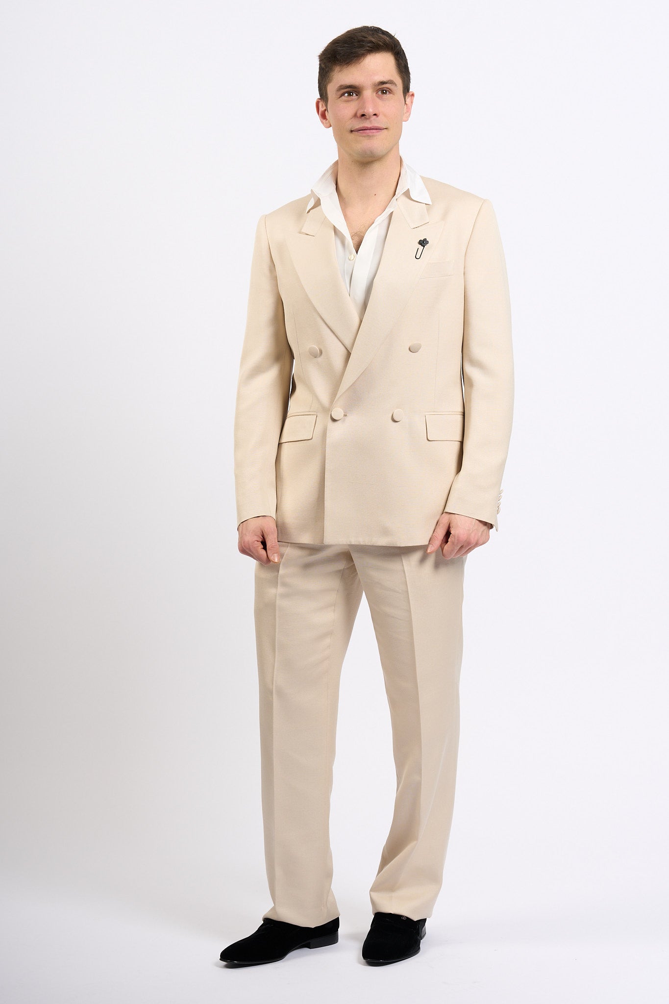 Lardini Giacca Soiree Doppiopetto Sabbia Uomo-7