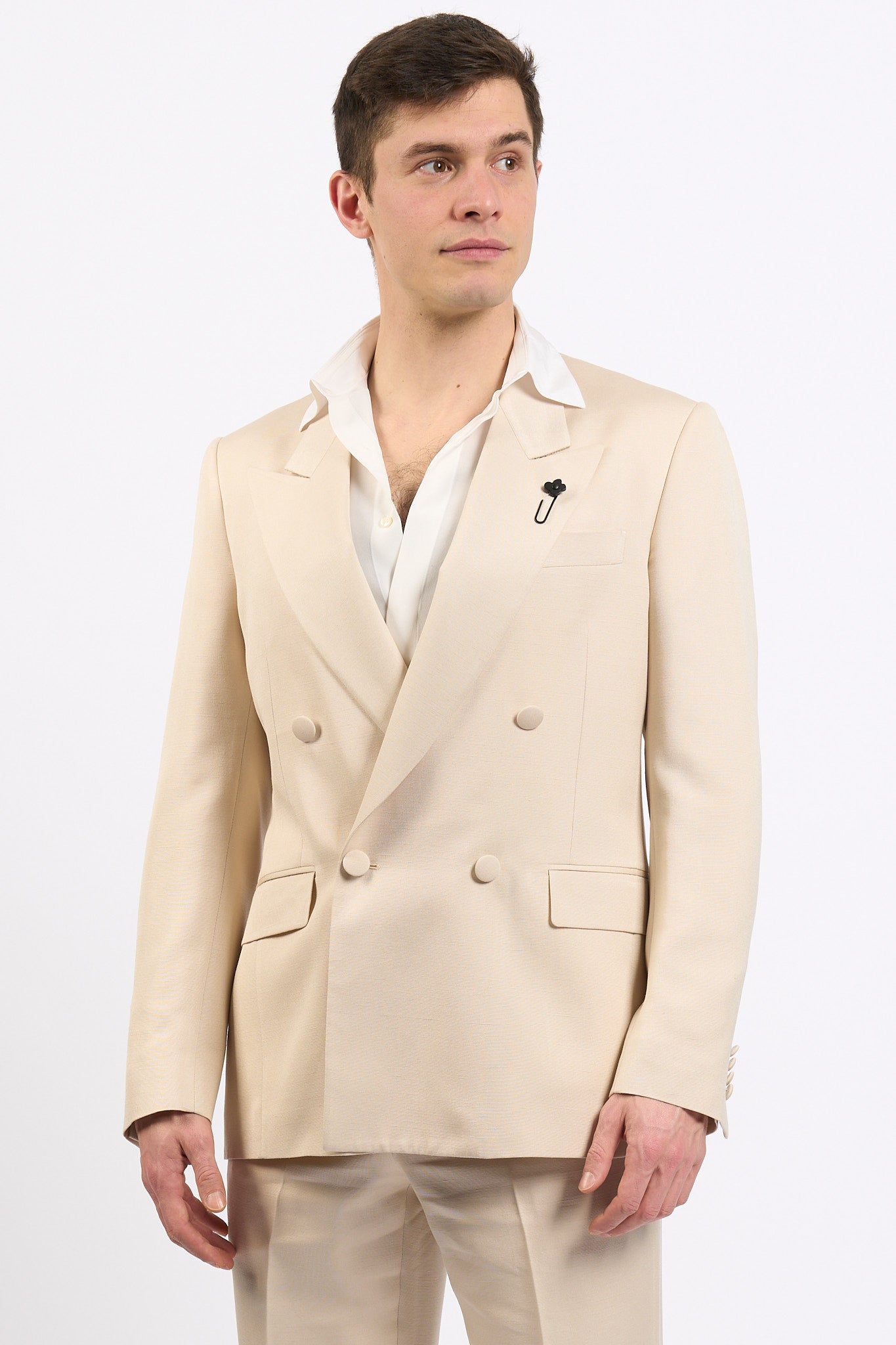 Lardini Giacca Soiree Doppiopetto Sabbia Uomo-6