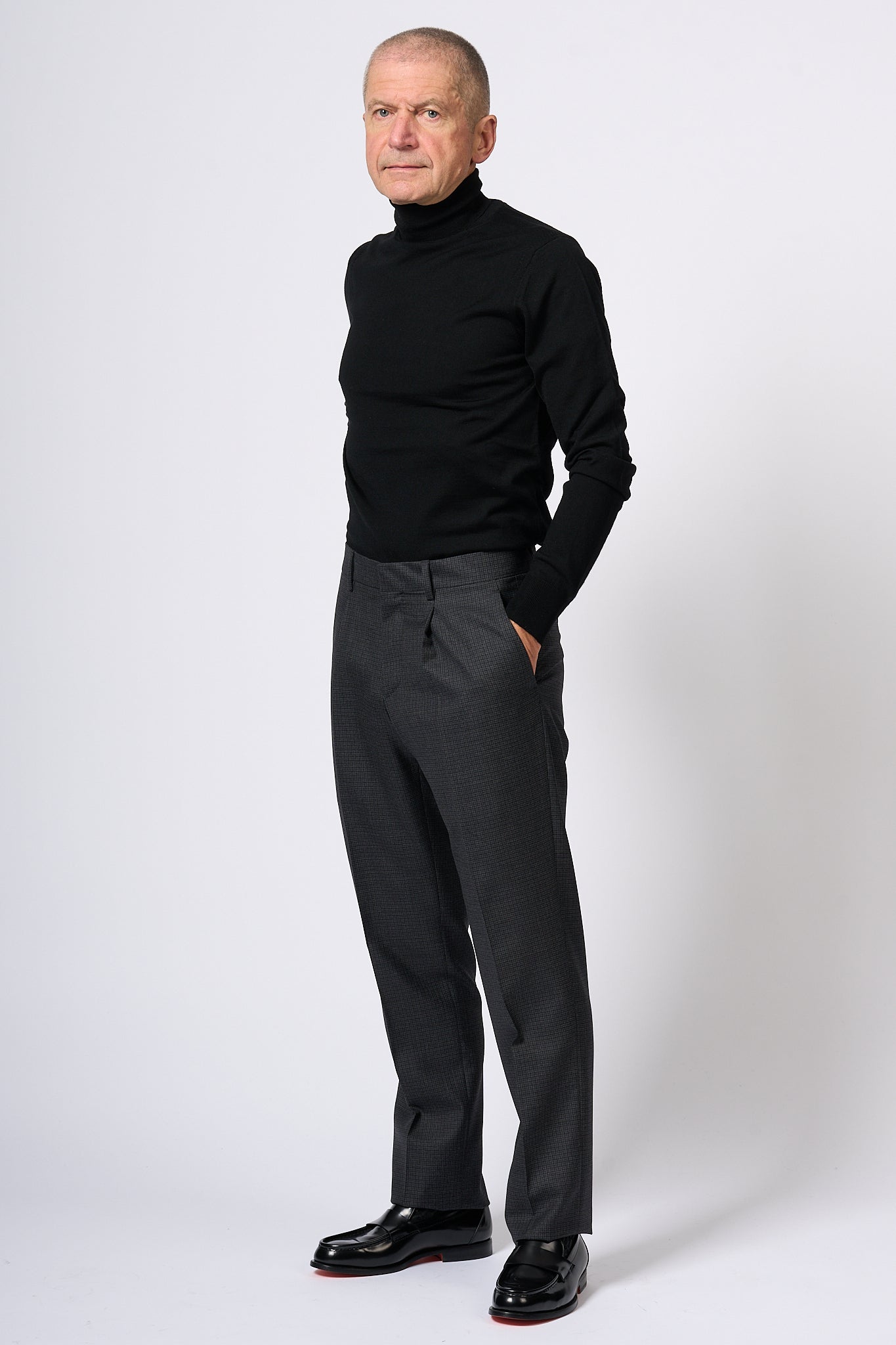 Lardini Pantalone Quadretto Antracite Uomo-6