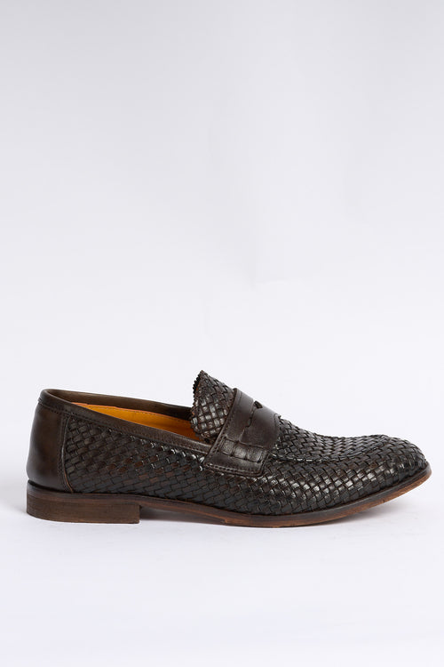 Lord douglas Mocassino Intrecciato Marrone Uomo