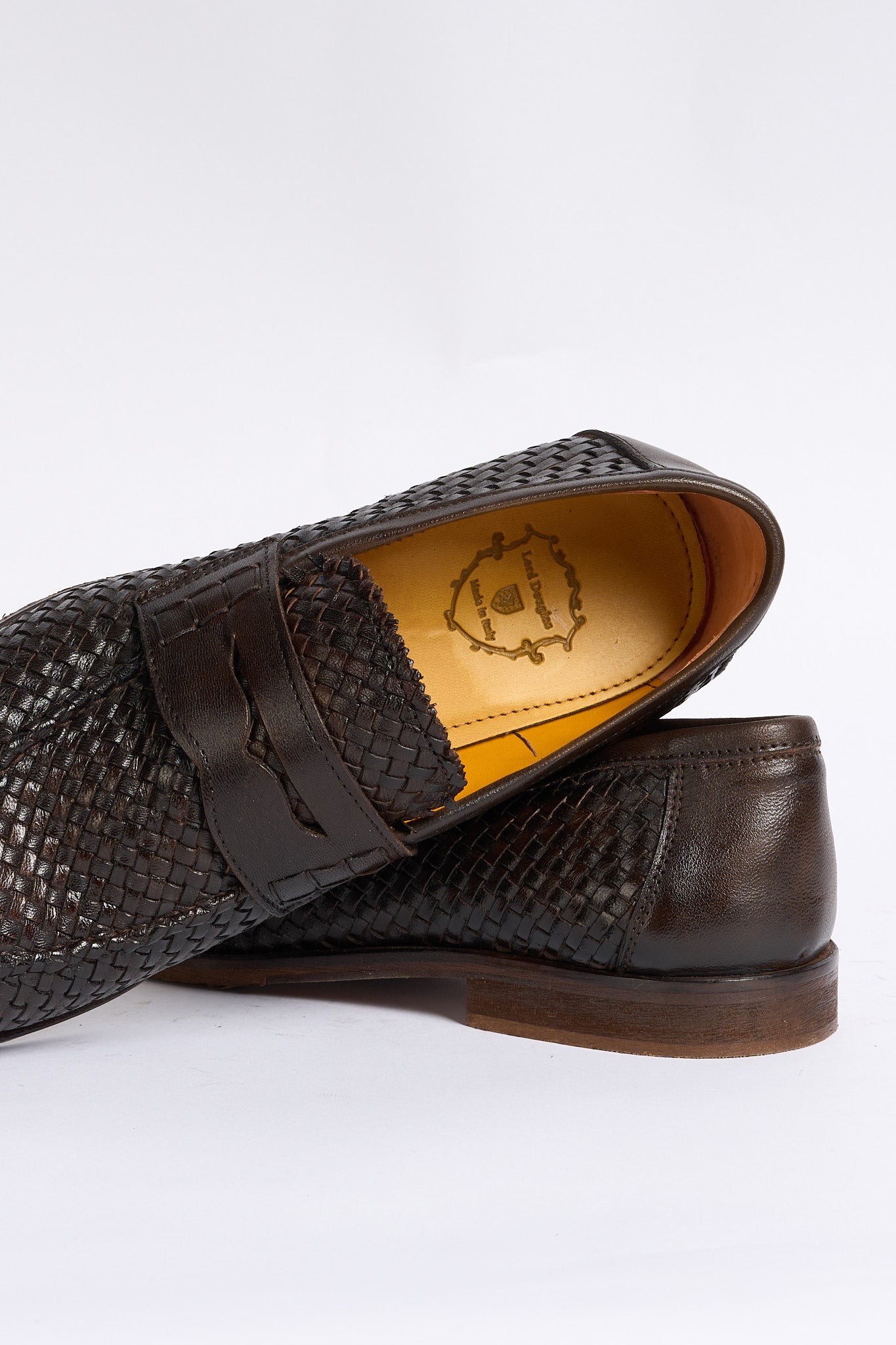 Lord douglas Mocassino Intrecciato Marrone Uomo-6