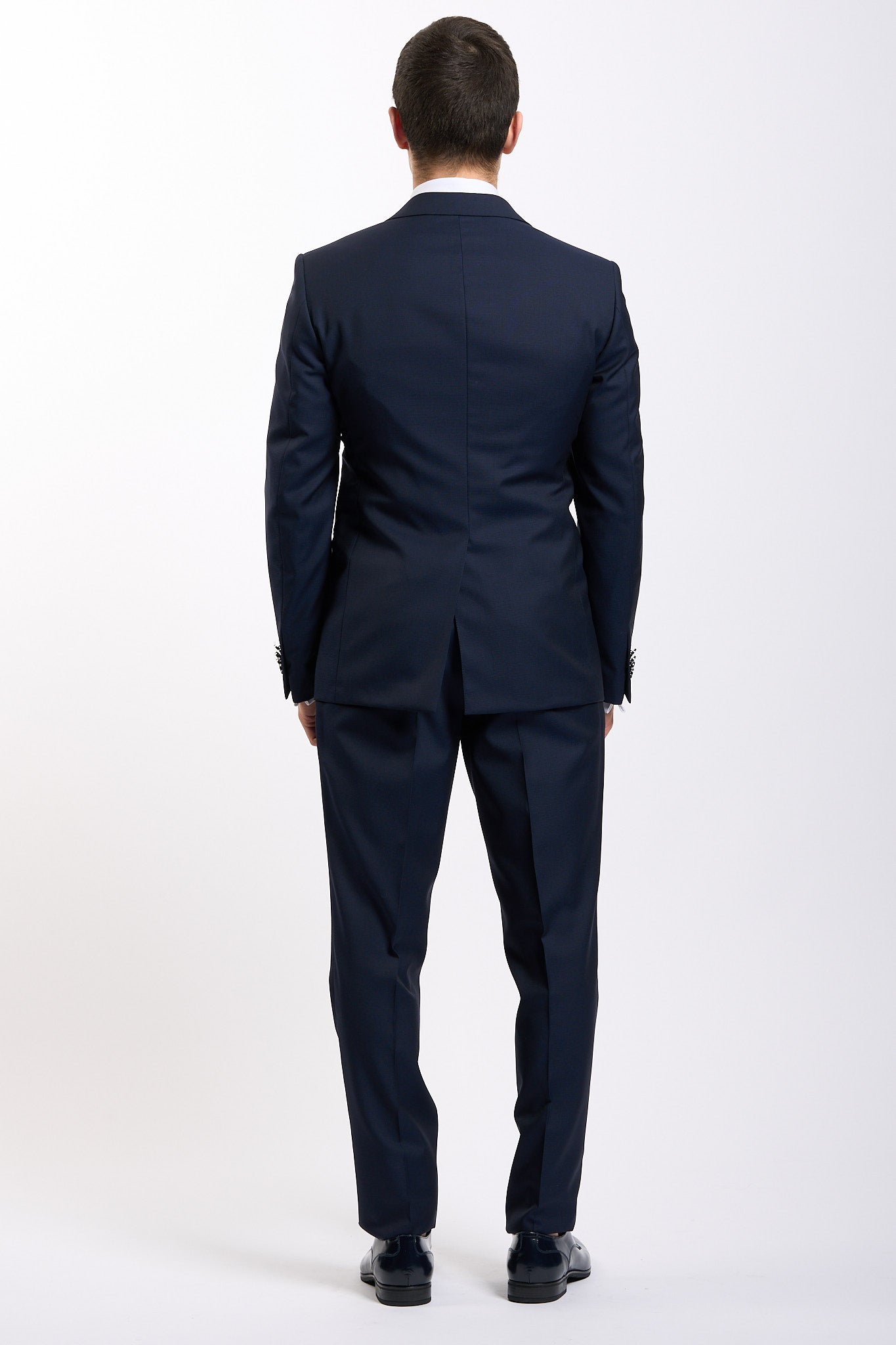 Lubiam Abito Collo in Raso Blu Uomo-5