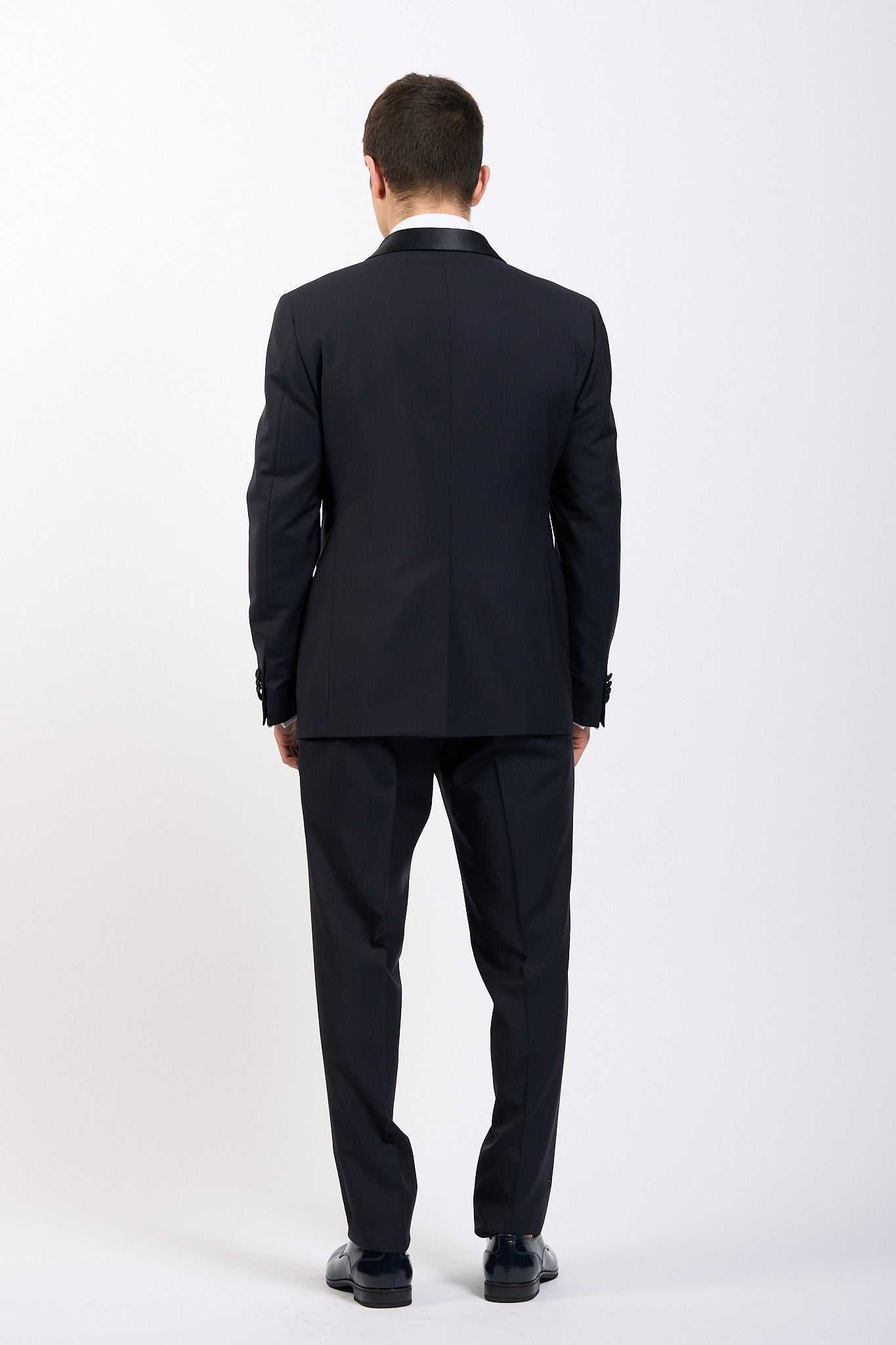 Lubiam Abito Smoking Collo Scialle Blu Uomo-6