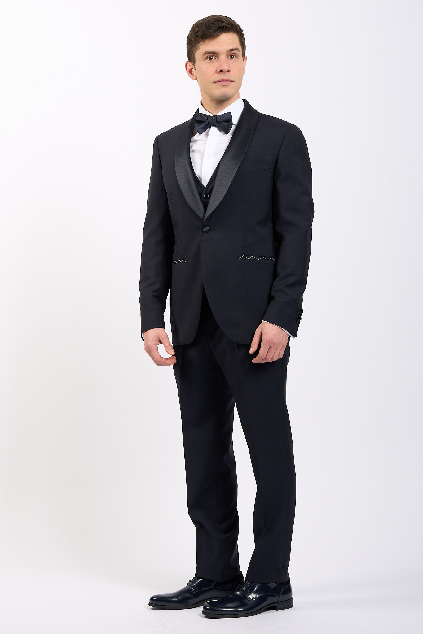 Lubiam Abito Smoking Collo Scialle Blu Uomo-1