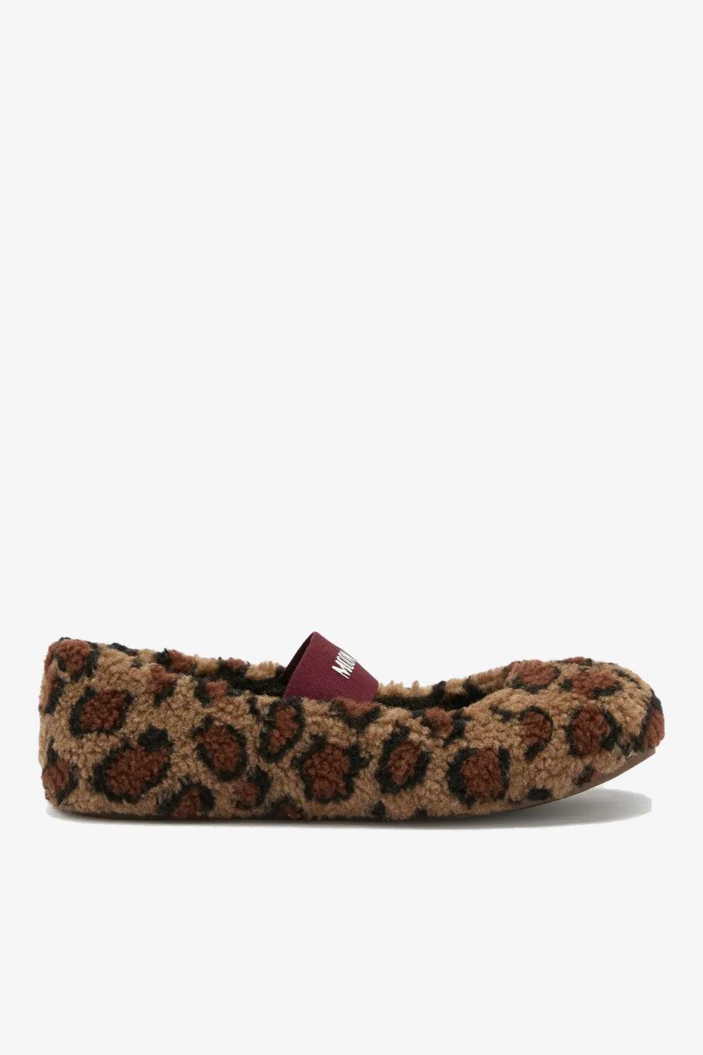 Moon Boot Ballerina Fleece Leopard da donna con cinturino-1