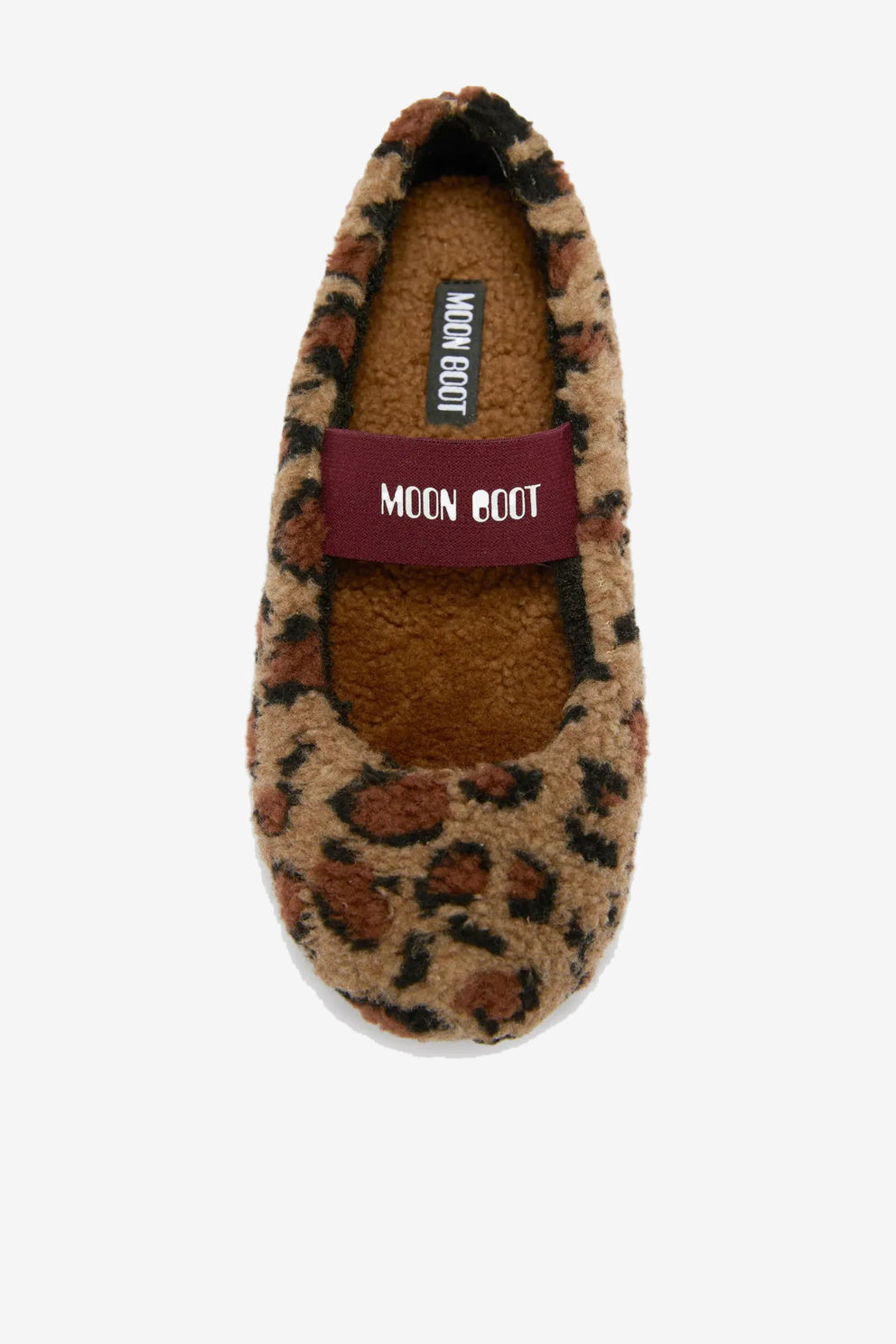 Moon Boot Ballerina Fleece Leopard da donna con cinturino-4
