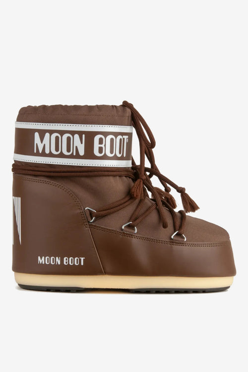 Moon Boot Doposci Icon Basso in nylon cioccolato donna