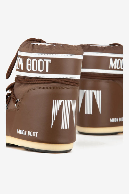 Moon Boot Doposci Icon Basso in nylon cioccolato donna-2