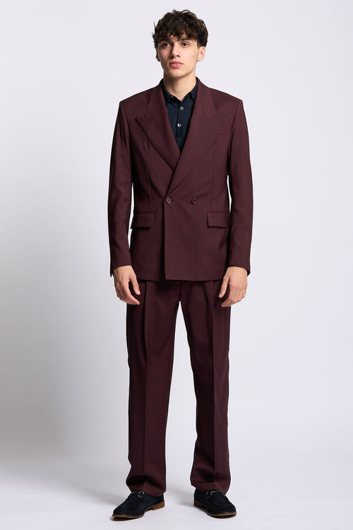 Marsem Abito Doppiopetto Burgundy Uomo