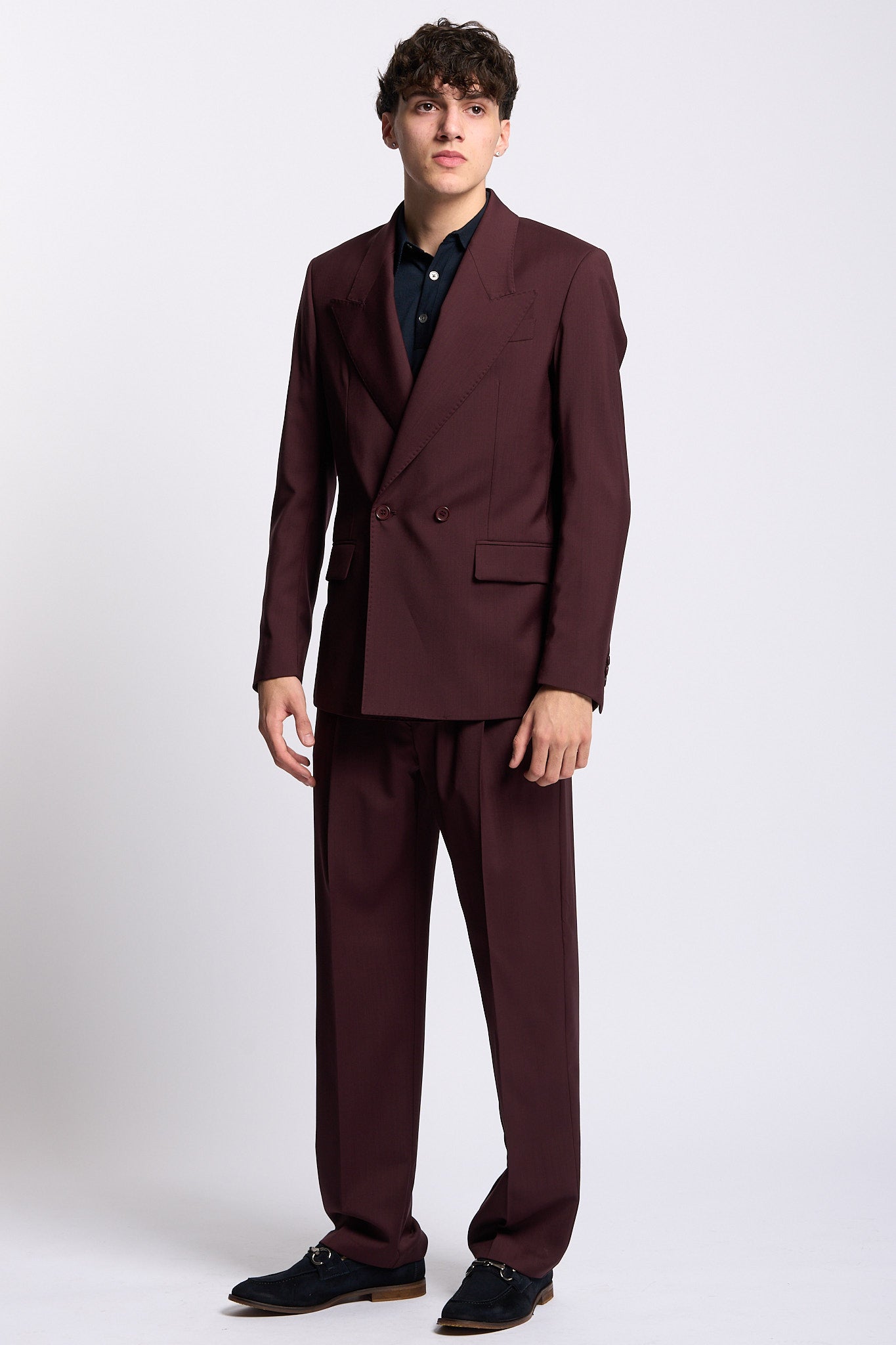 Marsem Abito Doppiopetto Burgundy Uomo-3