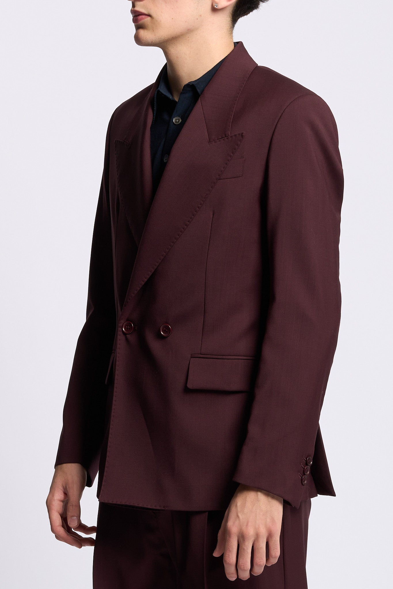 Marsem Abito Doppiopetto Burgundy Uomo-5
