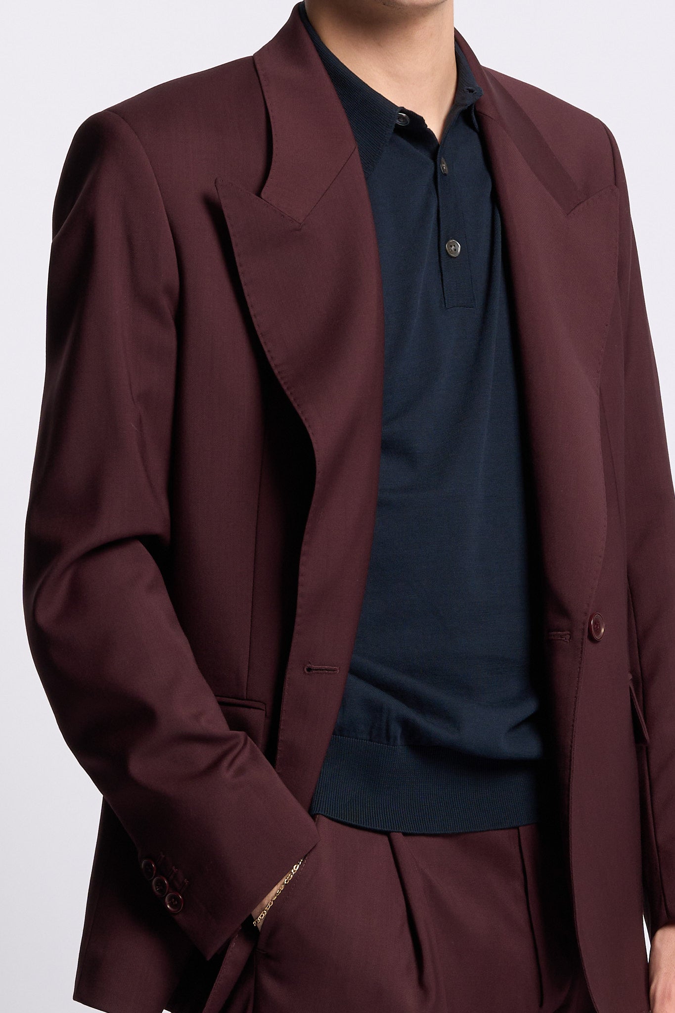 Marsem Abito Doppiopetto Burgundy Uomo-6