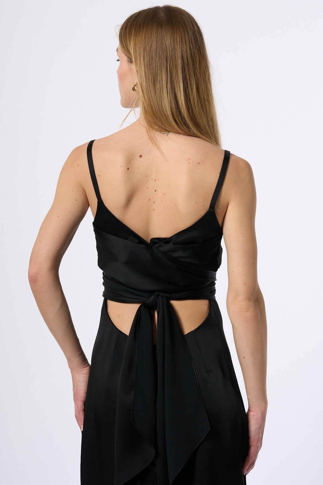 Max mara elegance Abito Lungo Spalline Nero Donna-2