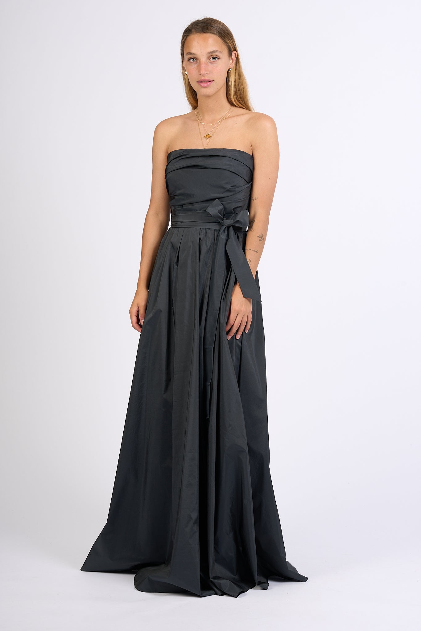 Max Mara Abito Tarocco Taffetà Grigio Donna-1