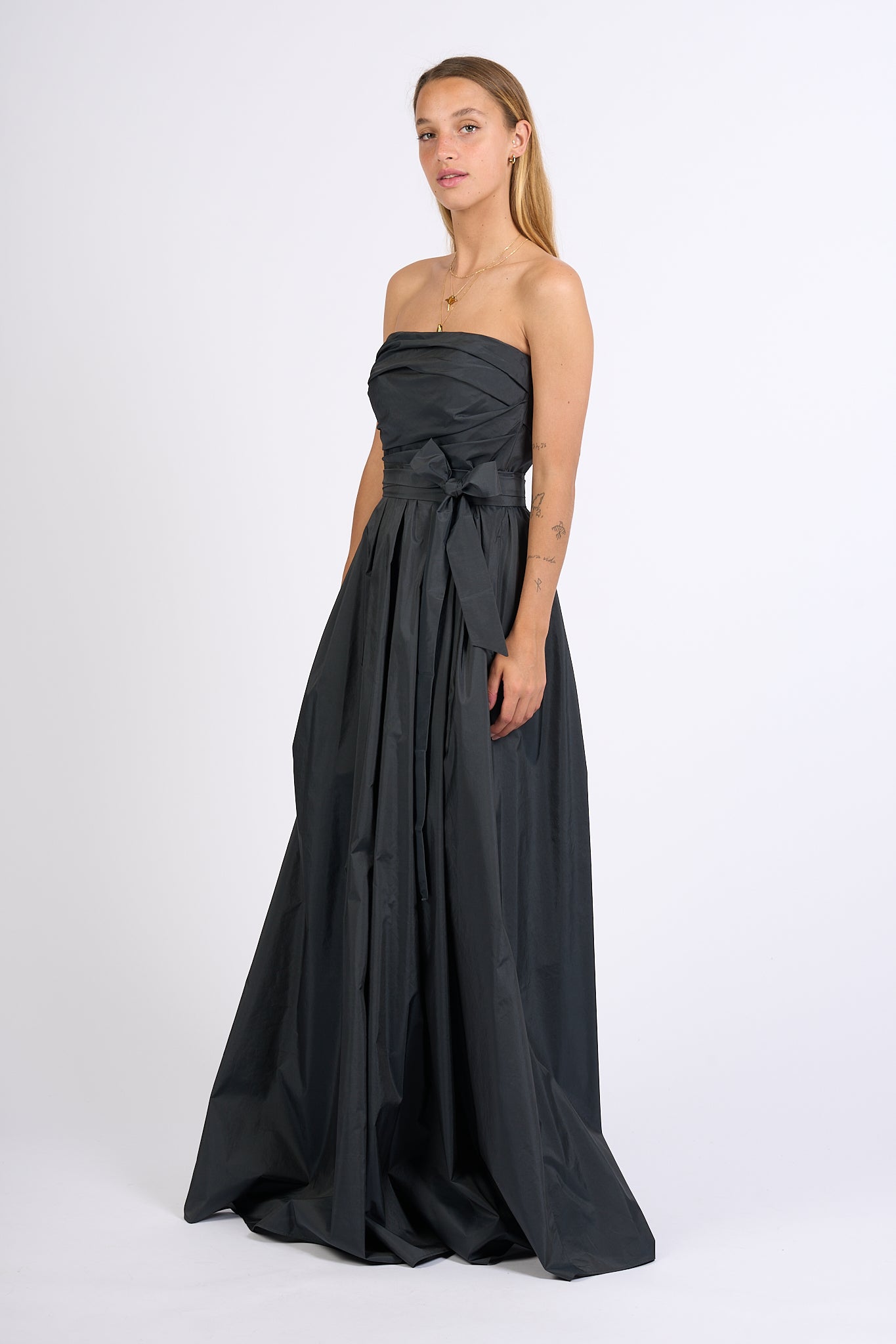 Max Mara Abito Tarocco Taffetà Grigio Donna-3