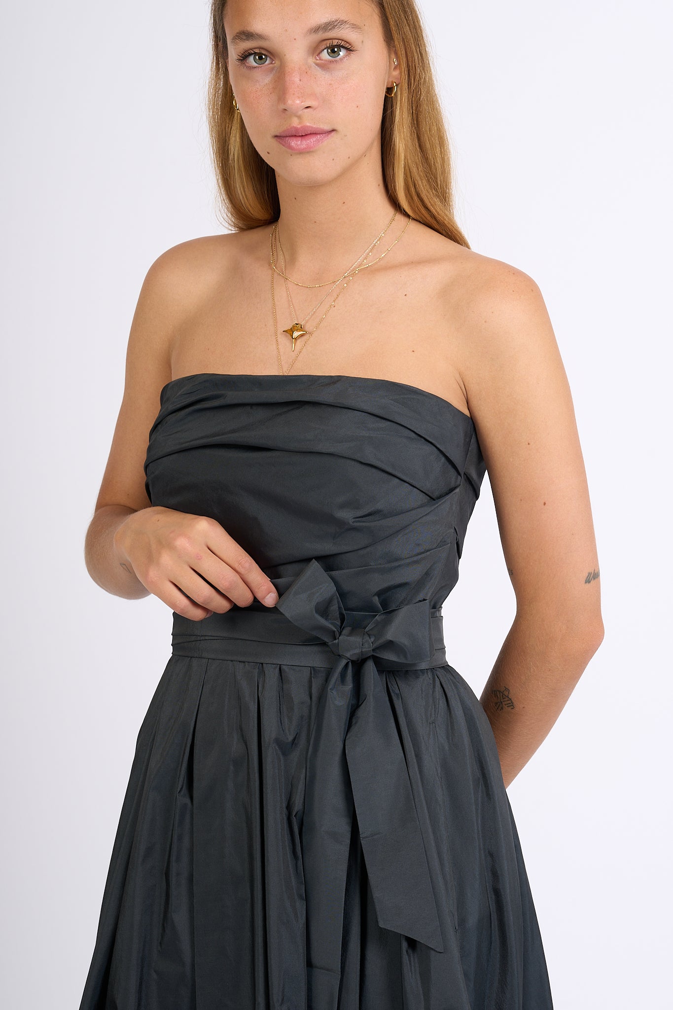 Max Mara Abito Tarocco Taffetà Grigio Donna-2