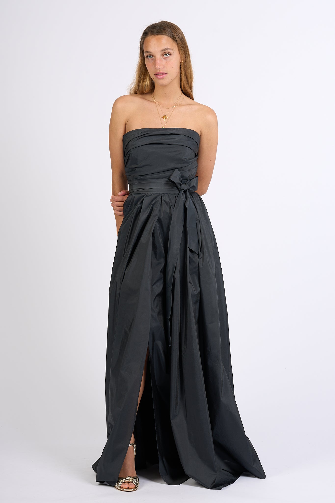 Max Mara Abito Tarocco Taffetà Grigio Donna-5