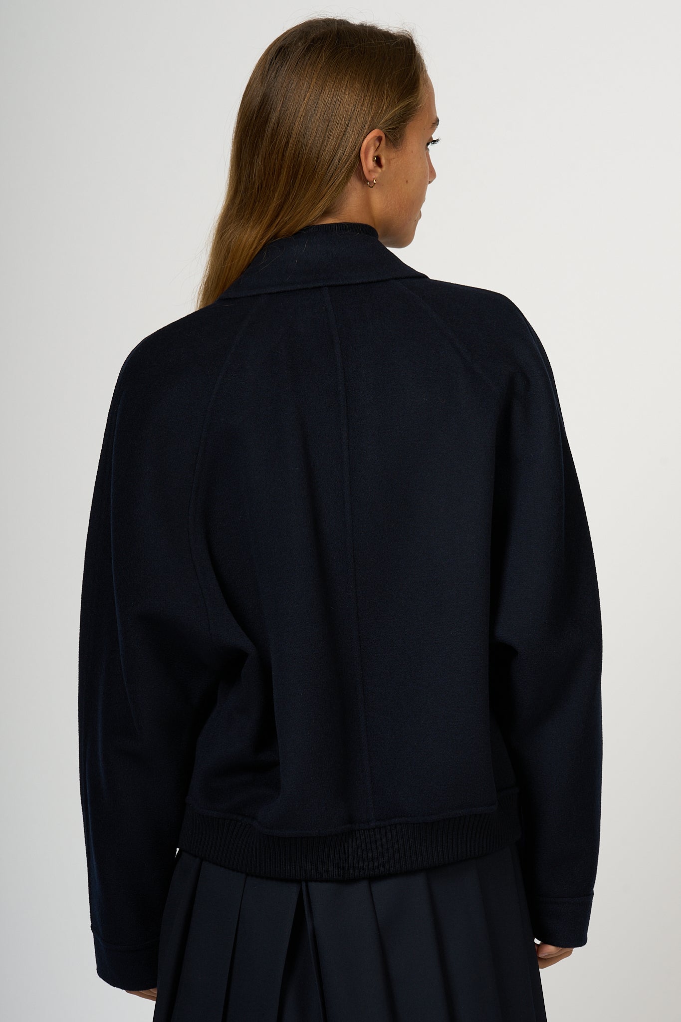 Max Mara Bomber Baco Wool Blue Women-5