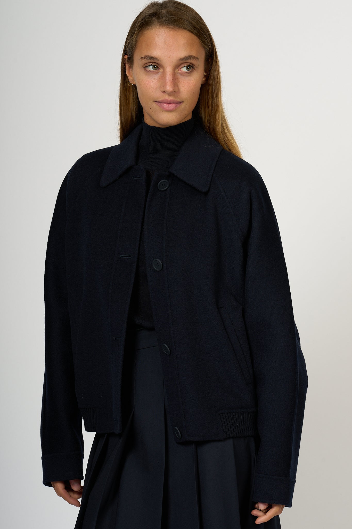 Max Mara Bomber Baco Wool Blue Women-6