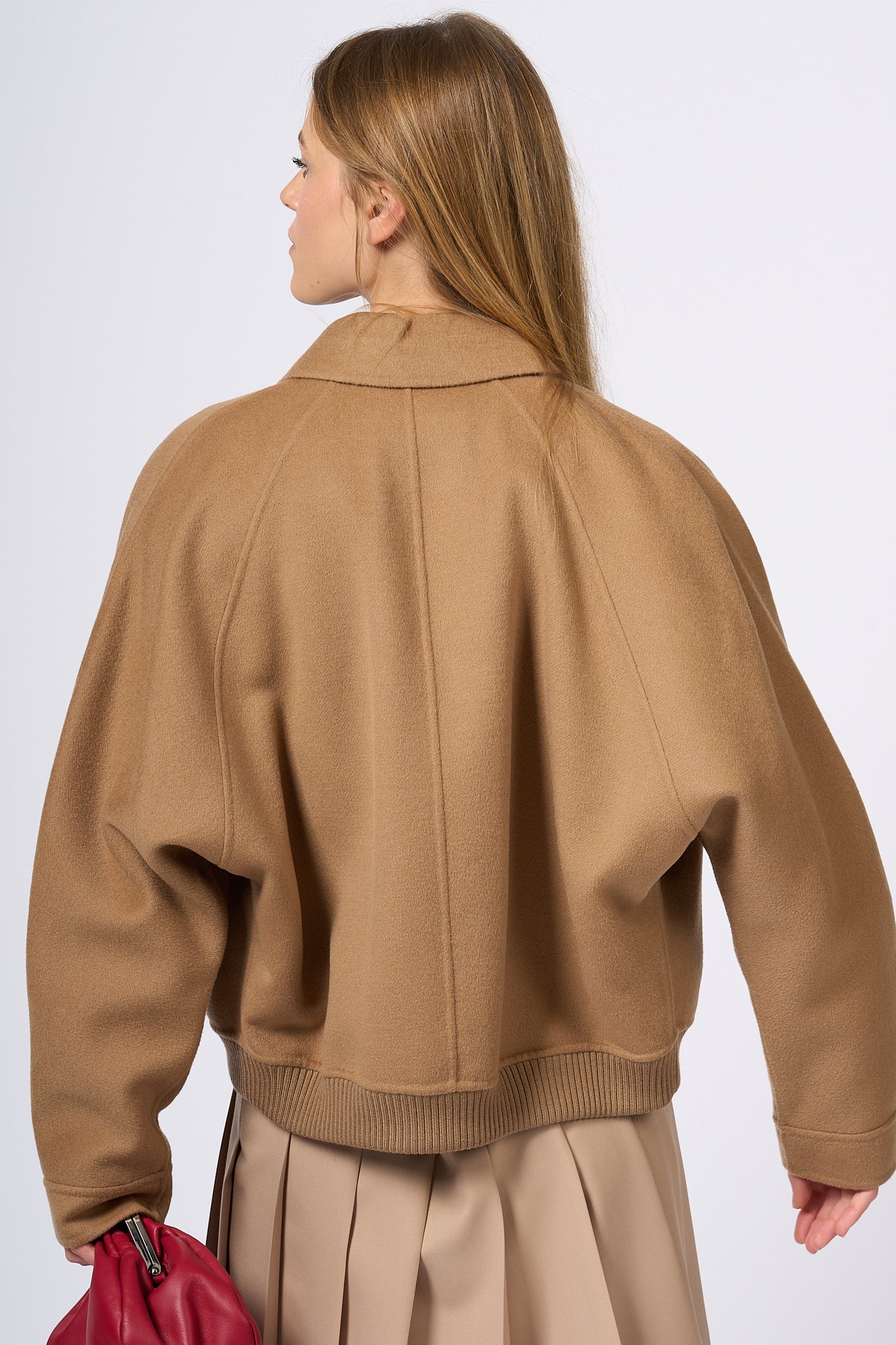 Max Mara Bomber Baco Wool Camel Women-6