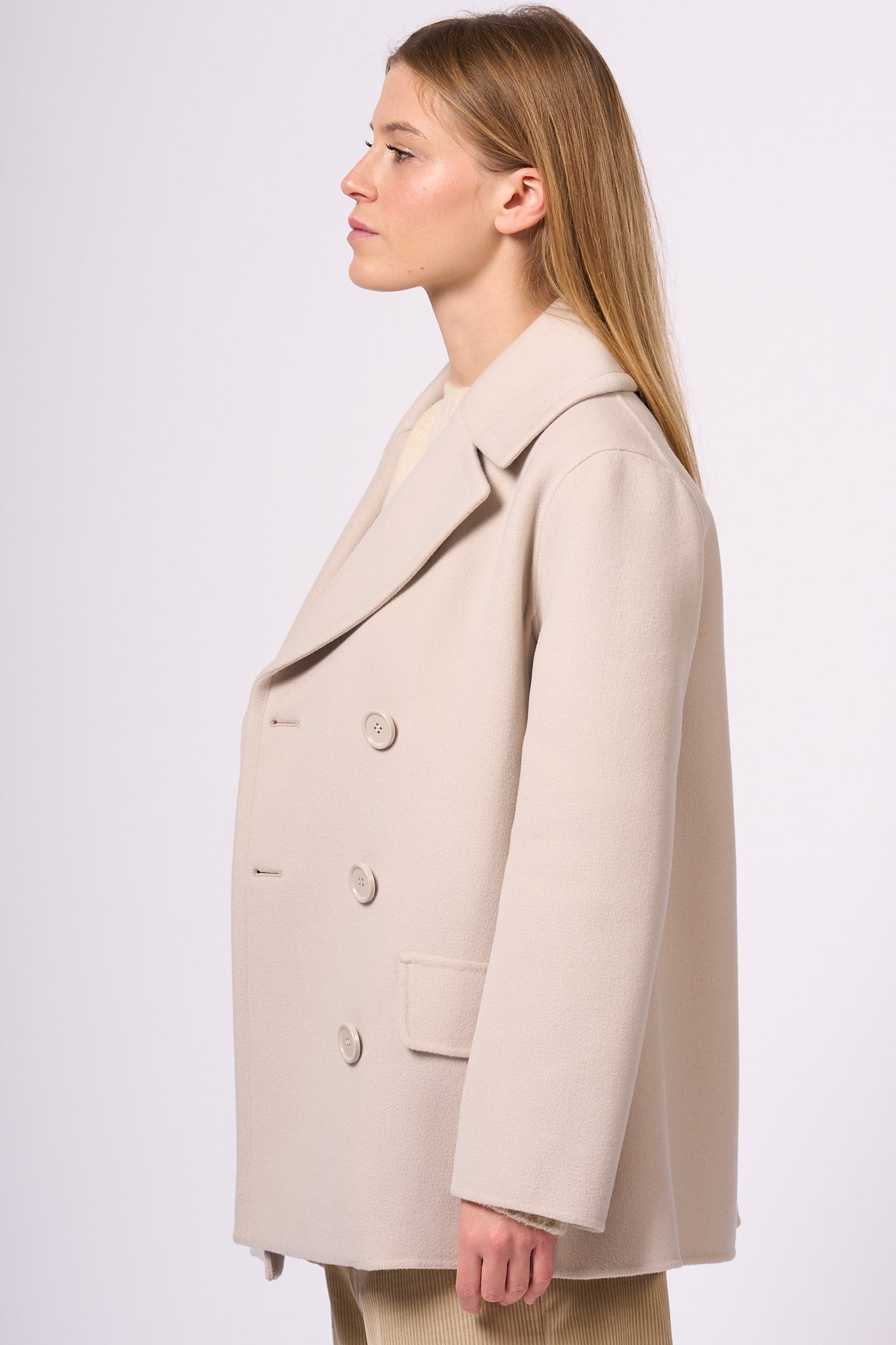 Max Mara Caban Efebo Ecru Woman-6