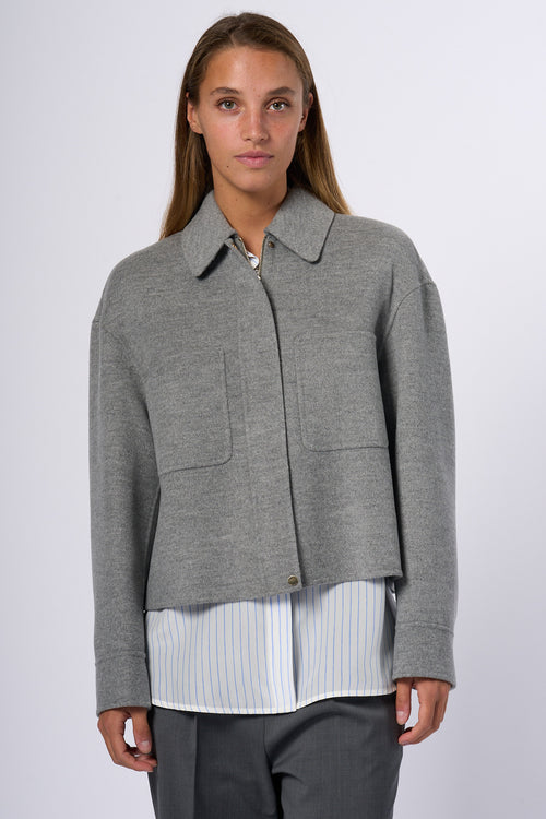 Max Mara Caban Madison Lana Corto Grigio Donna