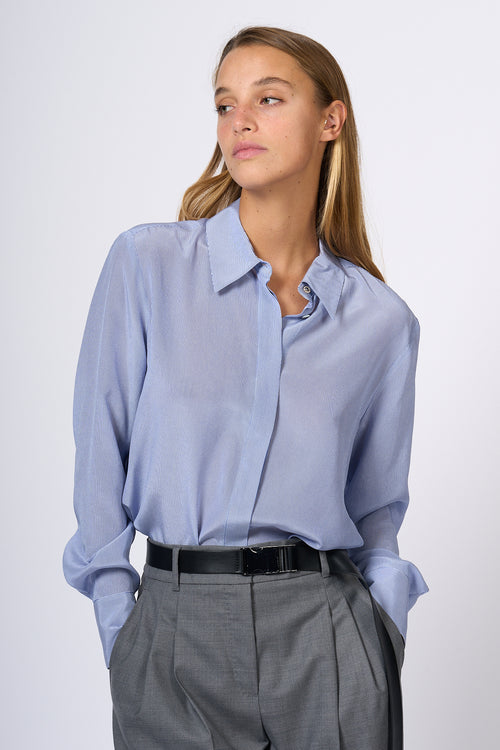 Max Mara Shirt Pages Stripes Light Blue Women