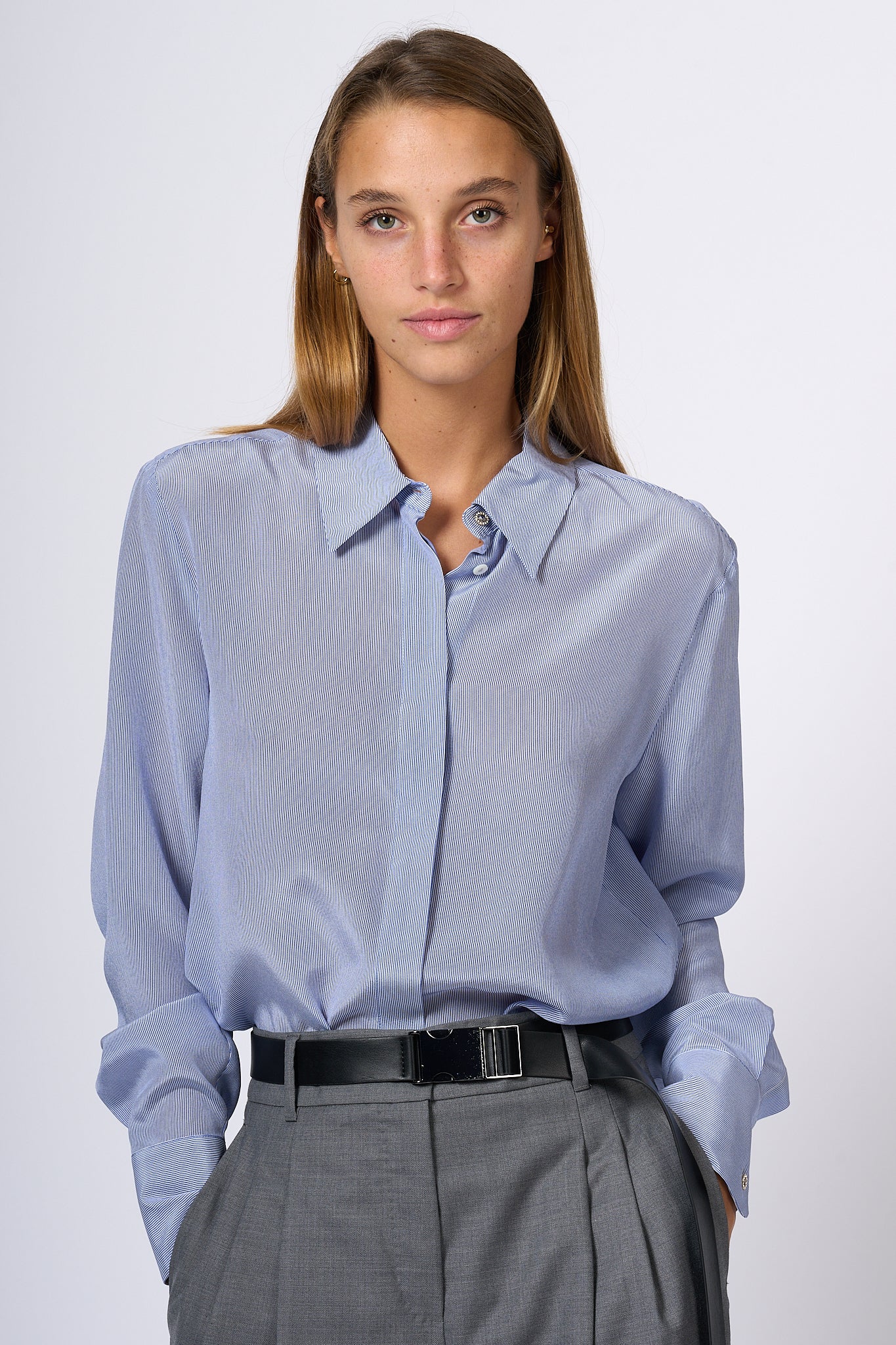 Max Mara Shirt Pages Stripes Light Blue Women-4