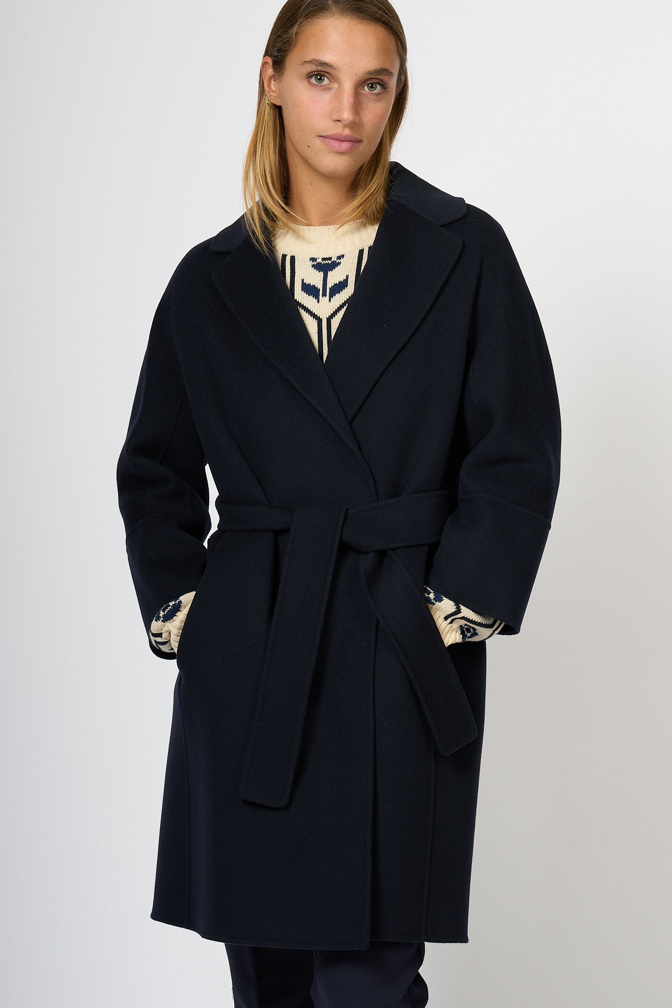 Max Mara Coat Arona Blue Women-5