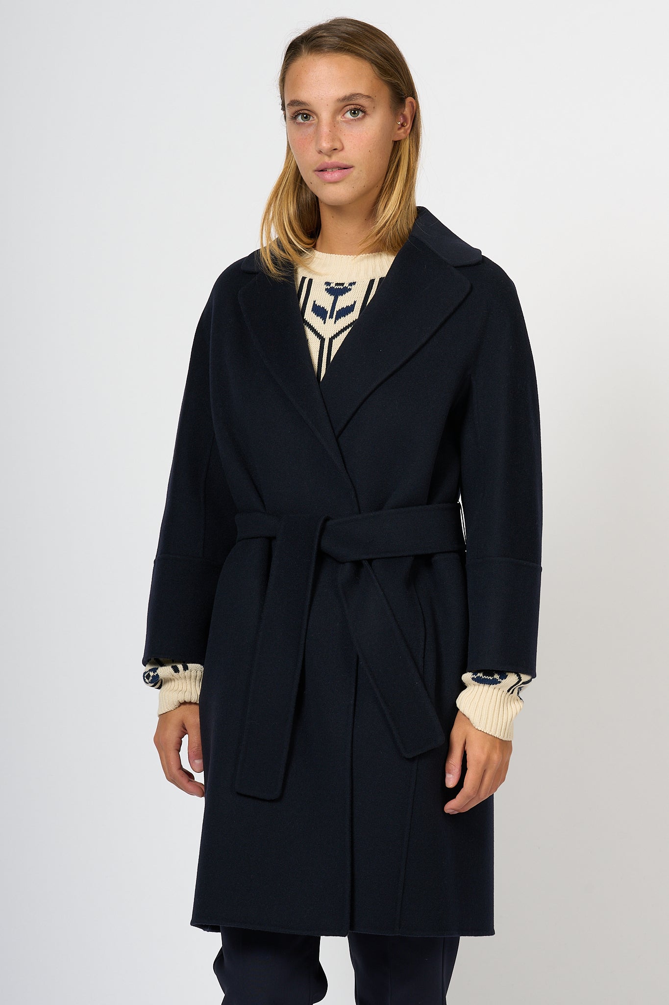 Max Mara Coat Arona Blue Women-1