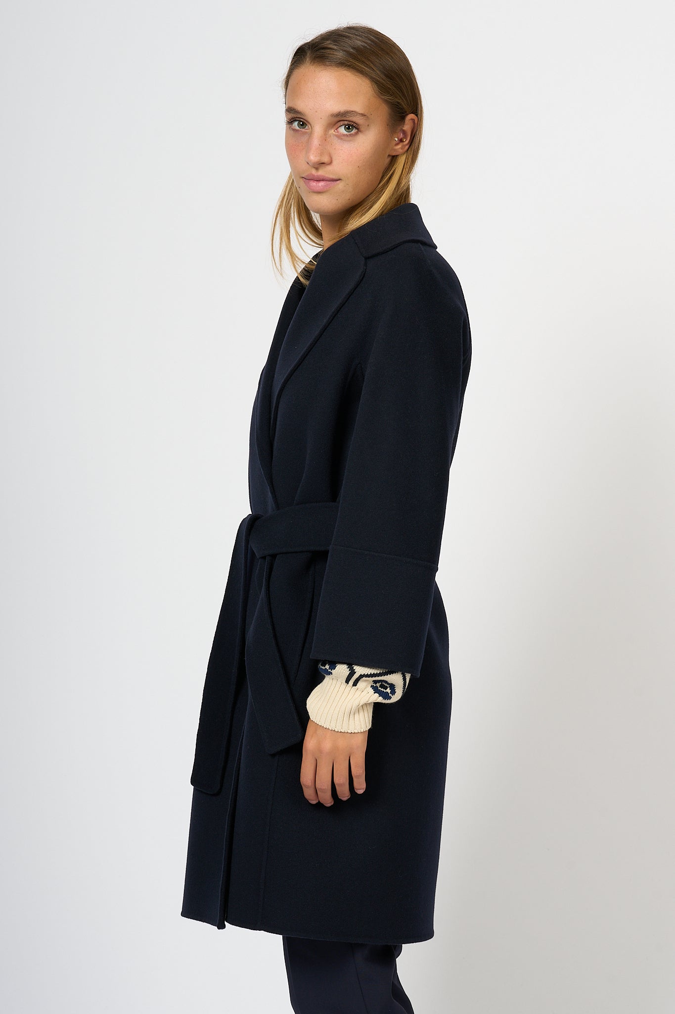 Max Mara Coat Arona Blue Women-6