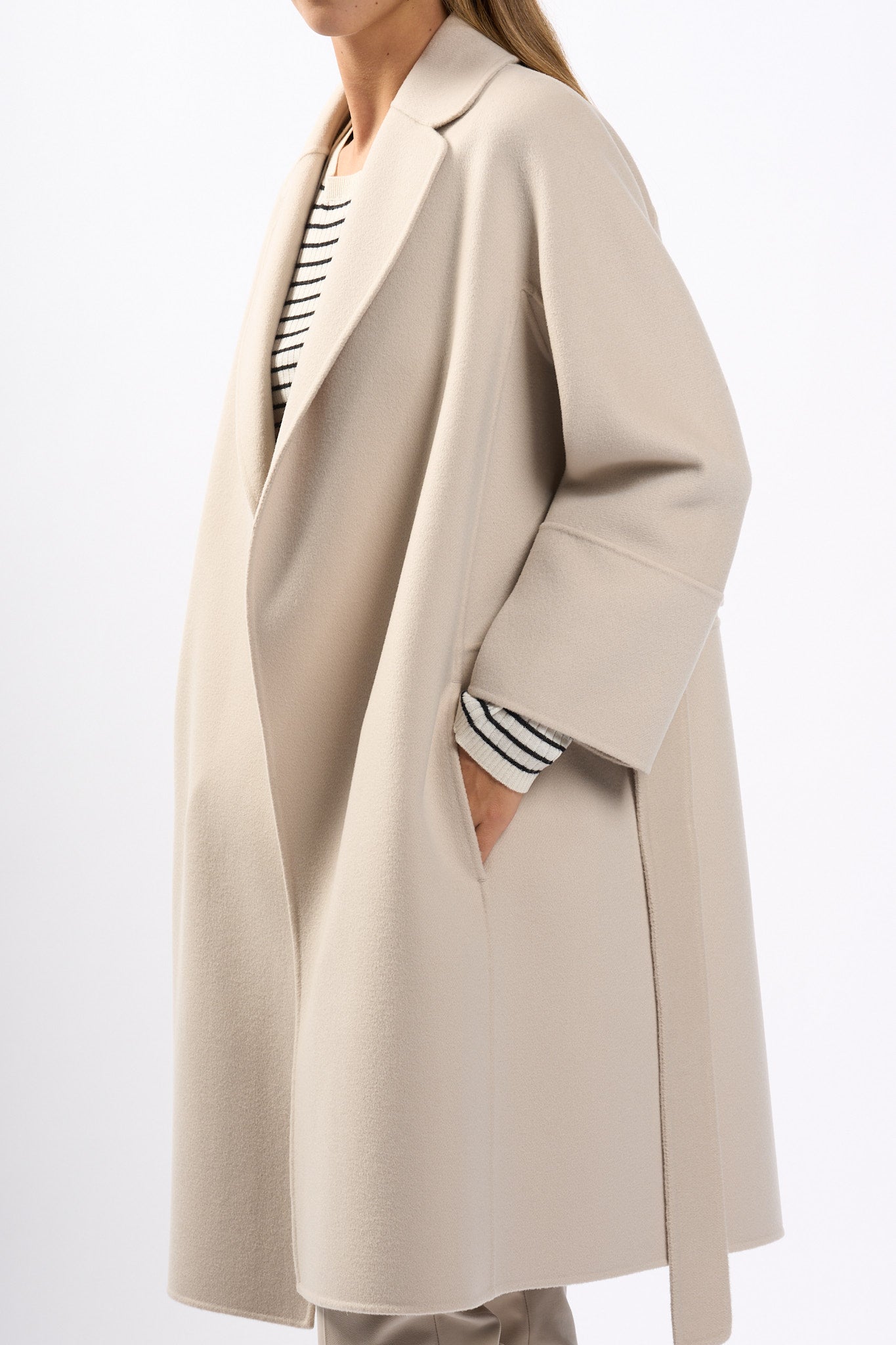 Max Mara Cappotto Arona Ecru Donna-5